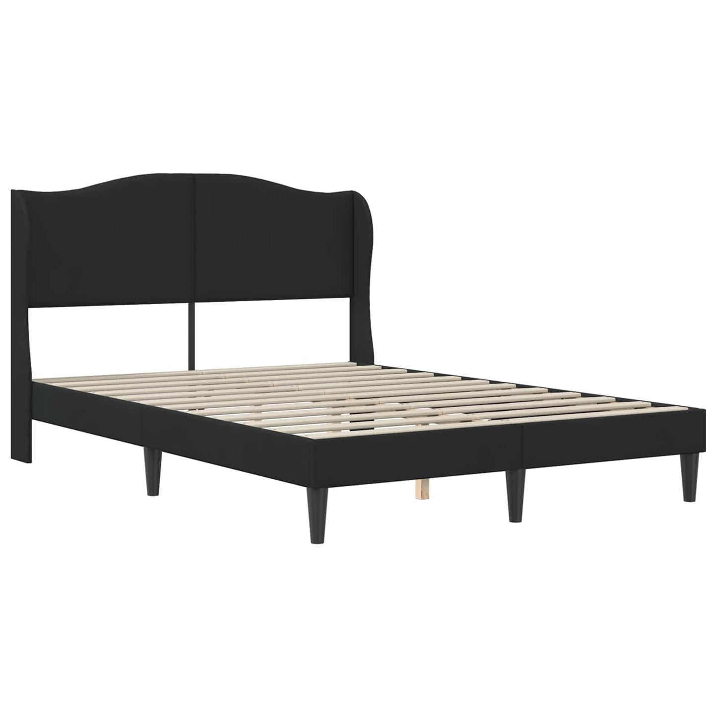 vidaXL Σκελετός Κρεβατιού με κεφαλάρι Μαύρο 140 x 200 cm Βελούδο
