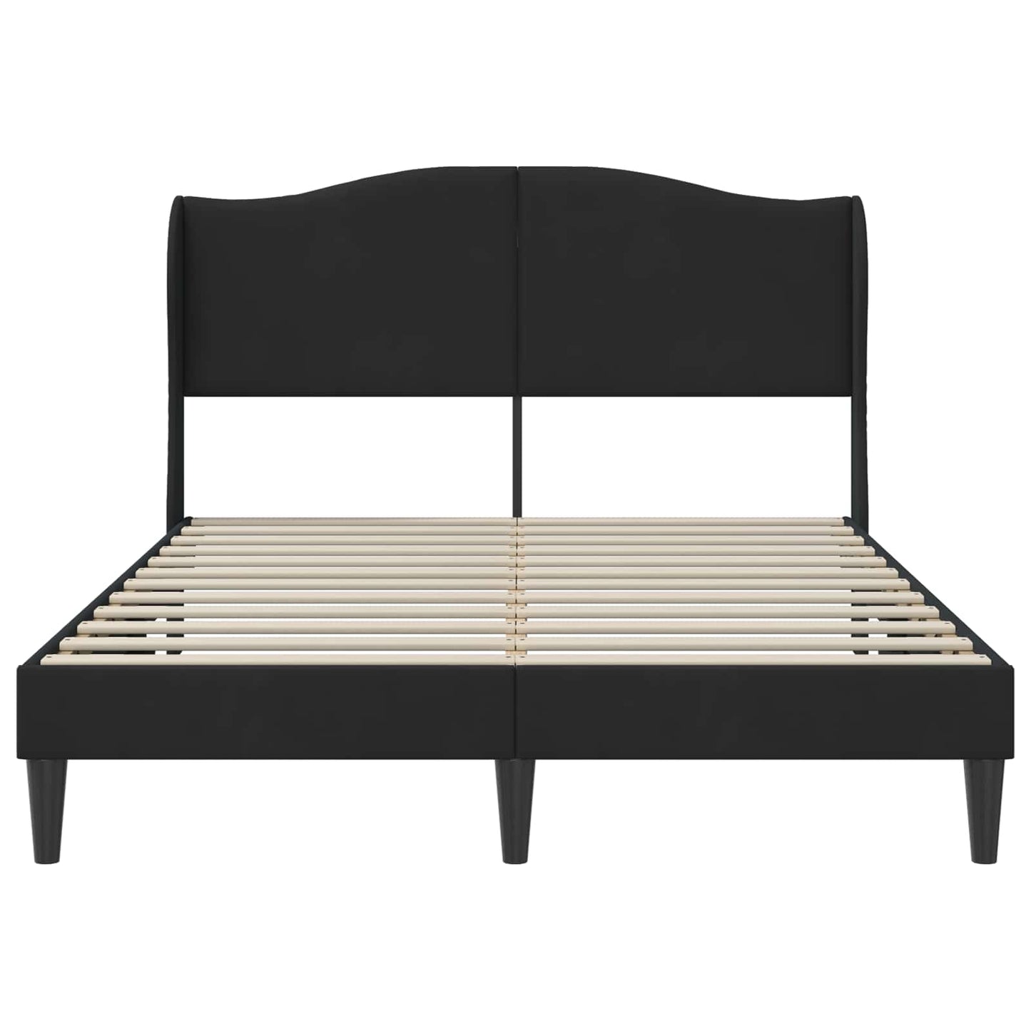 vidaXL Σκελετός Κρεβατιού με κεφαλάρι Μαύρο 140 x 200 cm Βελούδο