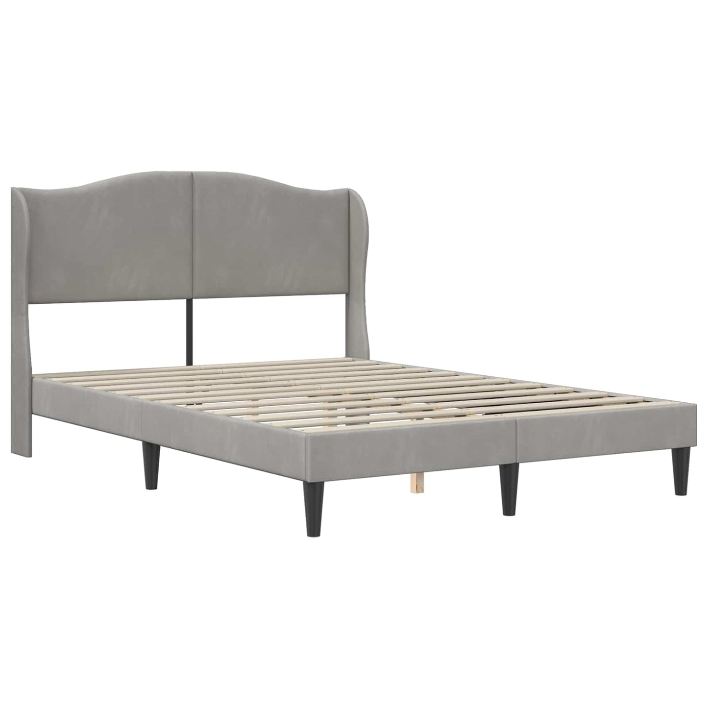 vidaXL Σκελετός Κρεβατιού Ανοιχτό γκρι 160 x 200 cm Βελούδο