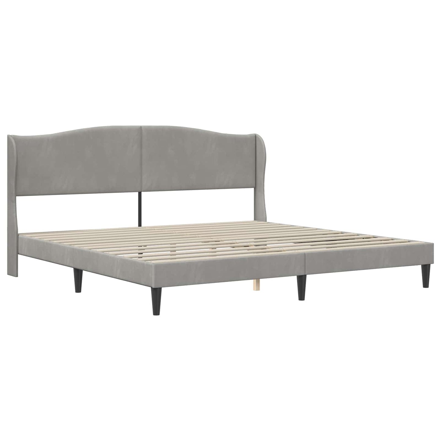 vidaXL Σκελετός Κρεβατιού Ανοιχτό γκρι 180 x 200 cm Βελούδο