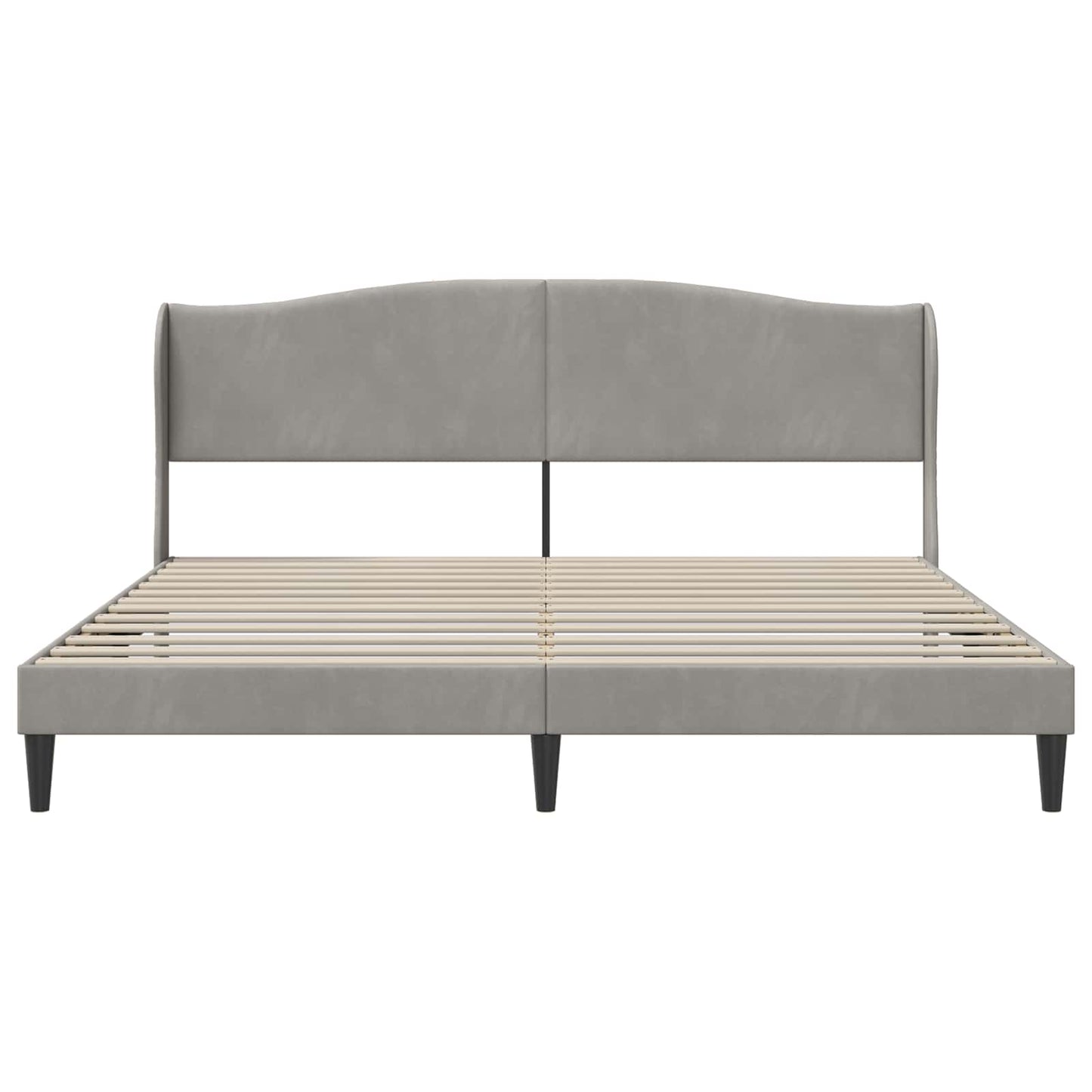 vidaXL Σκελετός Κρεβατιού Ανοιχτό γκρι 180 x 200 cm Βελούδο