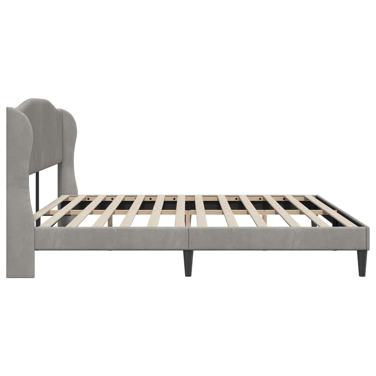 vidaXL Σκελετός Κρεβατιού Ανοιχτό γκρι 180 x 200 cm Βελούδο
