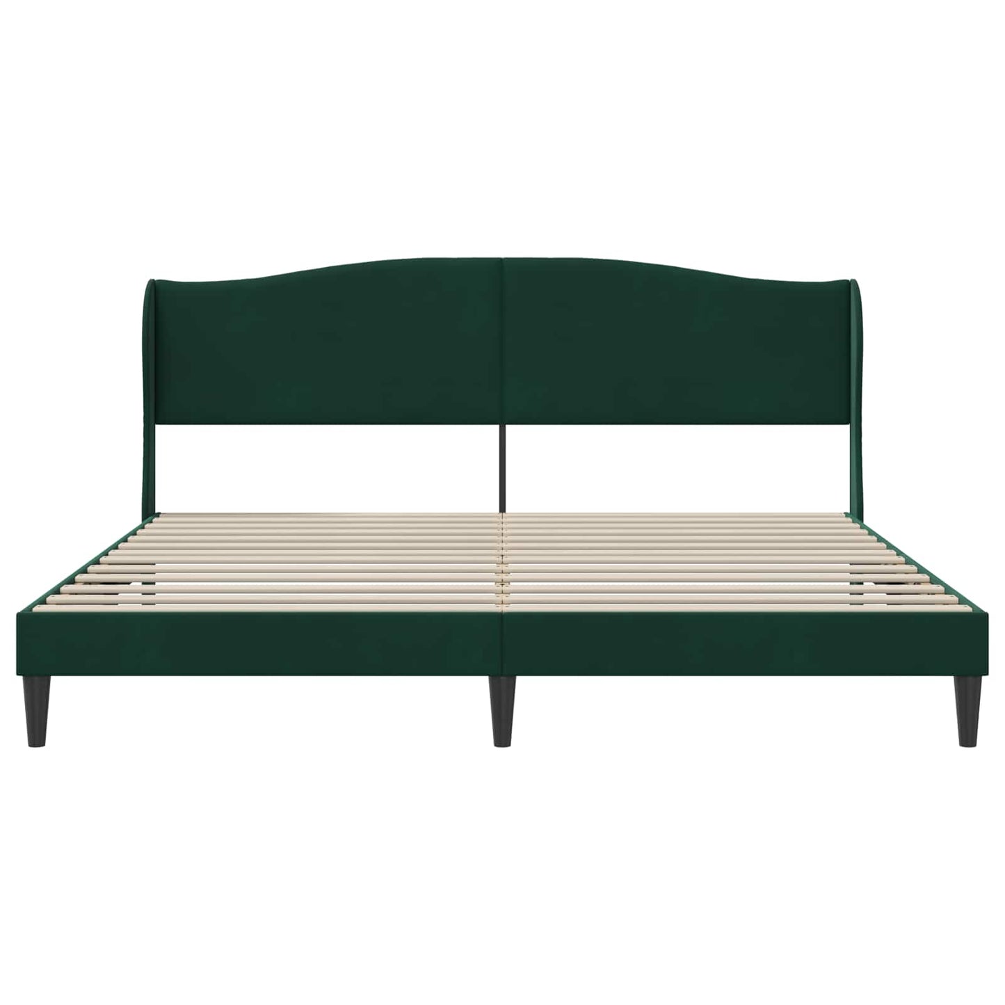 vidaXL Σκελετός Κρεβατιού Σκούρο Πράσινο 180 x 200 cm Βελούδο