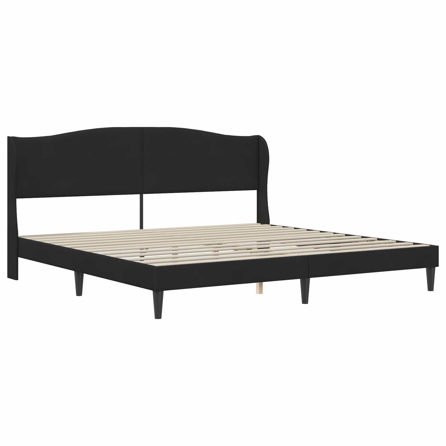 vidaXL Σκελετός Κρεβατιού με κεφαλάρι Μαύρο 180 x 200 cm Βελούδο