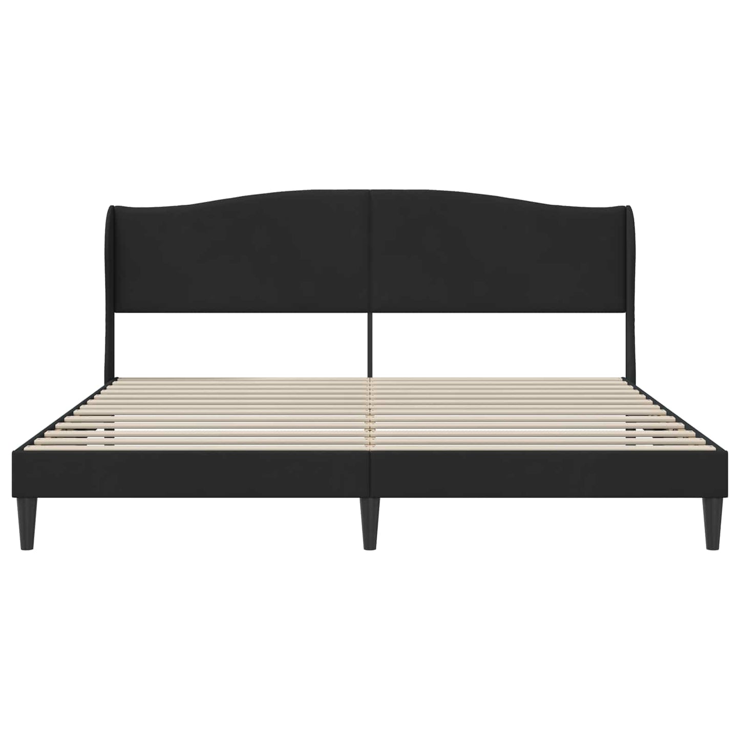 vidaXL Σκελετός Κρεβατιού με κεφαλάρι Μαύρο 180 x 200 cm Βελούδο
