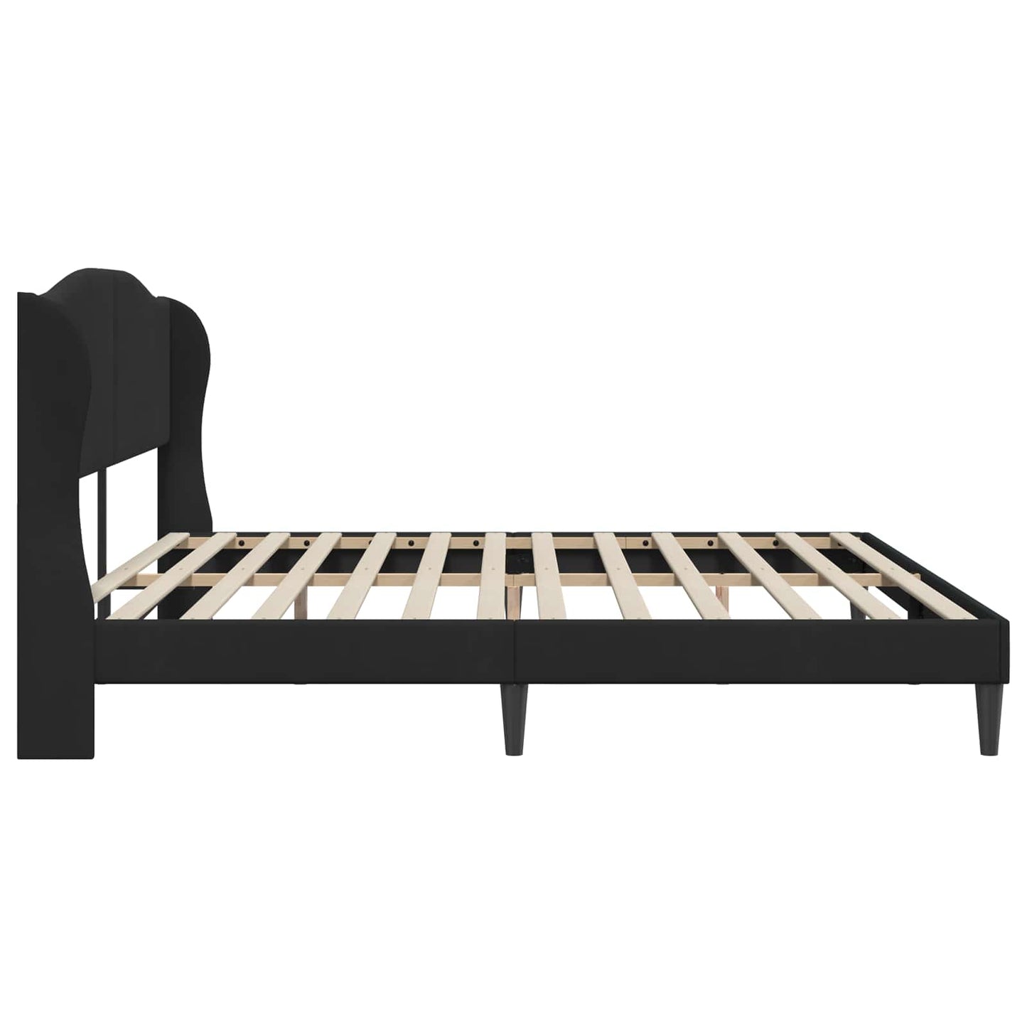 vidaXL Σκελετός Κρεβατιού με κεφαλάρι Μαύρο 180 x 200 cm Βελούδο