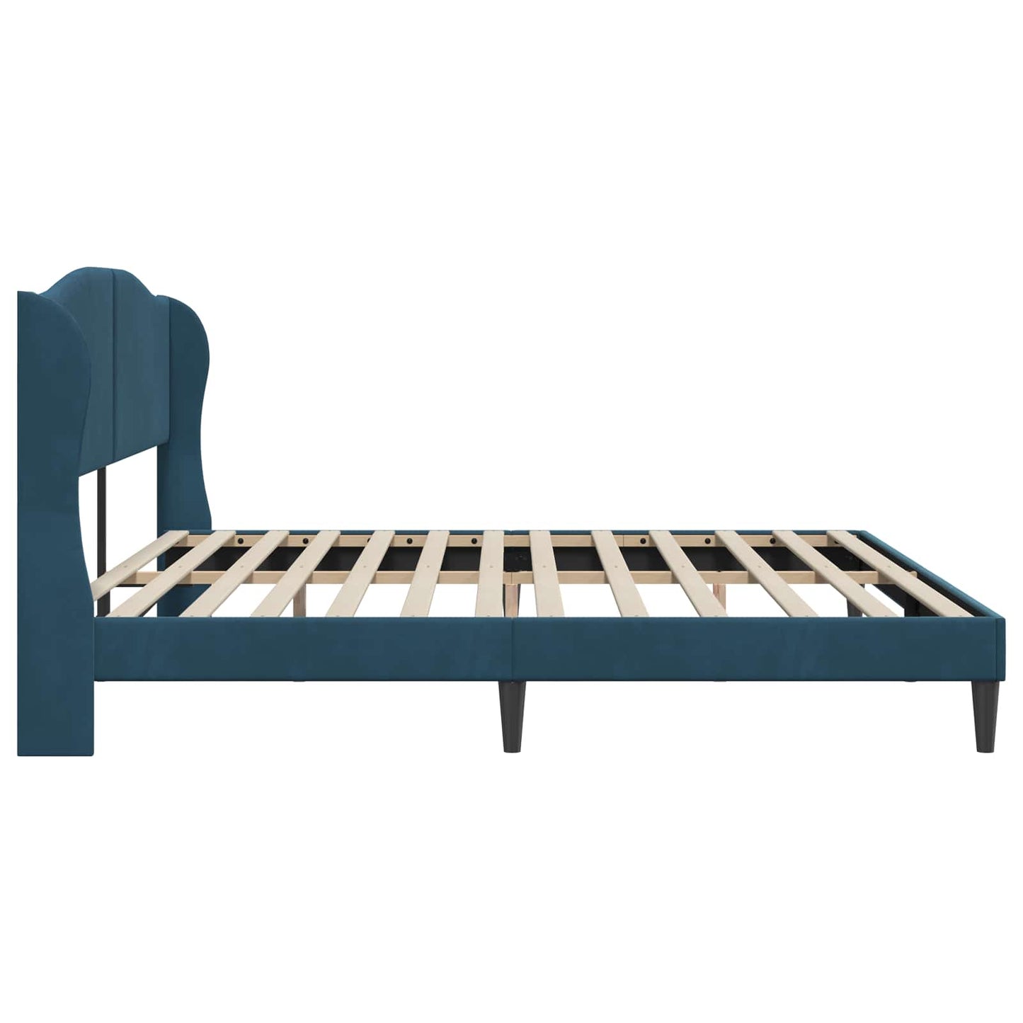 vidaXL Σκελετός Κρεβατιού με κεφαλάρι Μπλε 200 x 200 cm Βελούδο