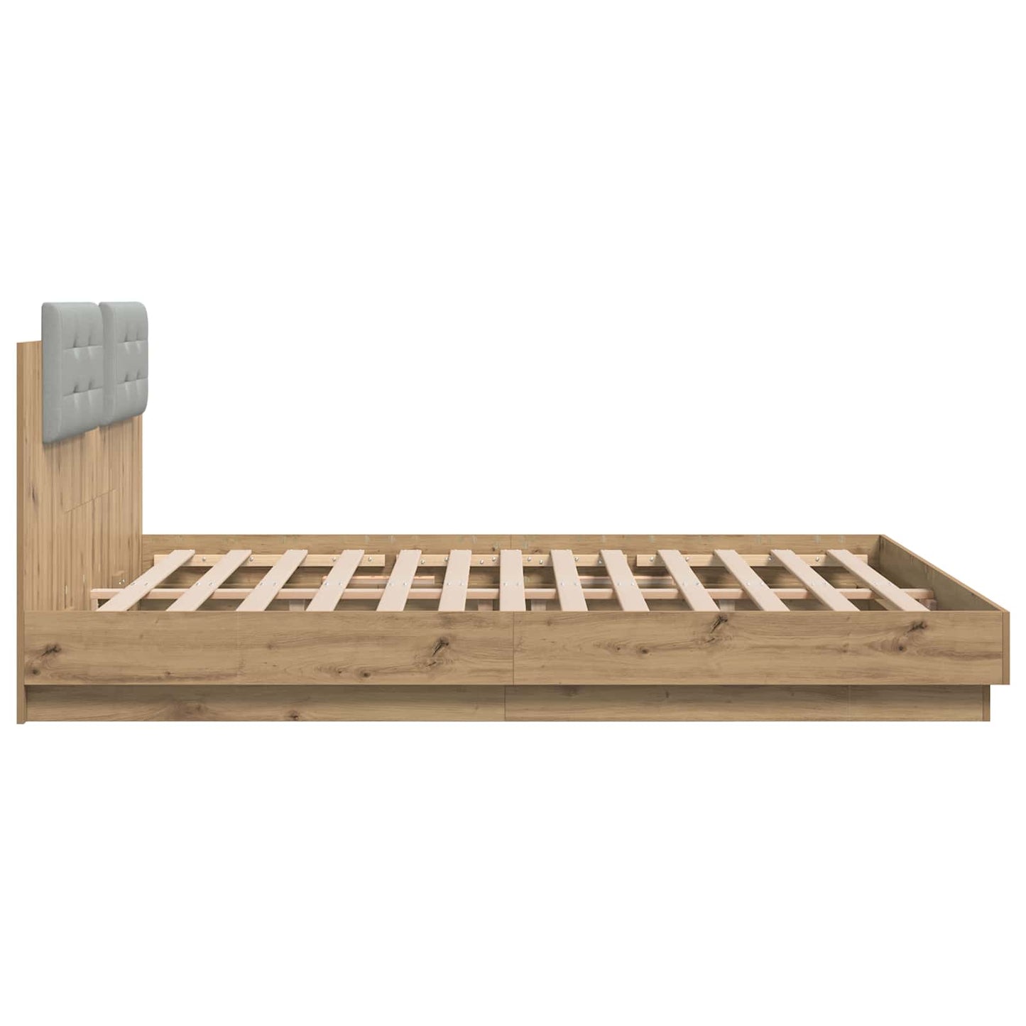 vidaXL Κρεβάτι με Κεφαλάρι Artisan Oak 200 x 200 cm Επεξεργασμένο ξύλο
