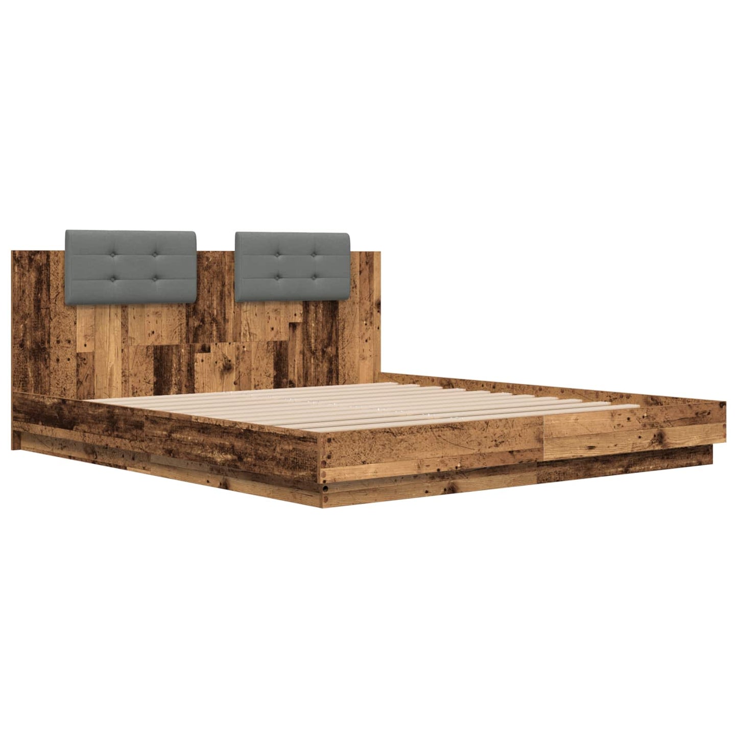 vidaXL Κρεβάτι με Κεφαλάρι Παλιό Ξύλο 180 x 200 cm Επεξεργασμένο ξύλο