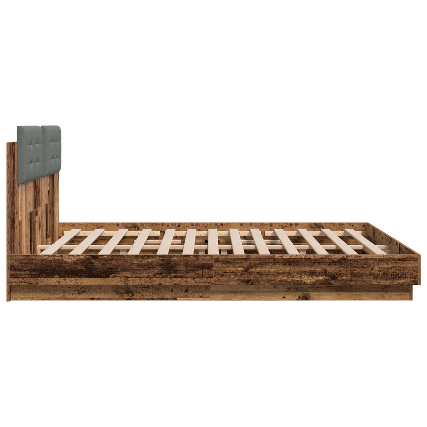 vidaXL Κρεβάτι με Κεφαλάρι Παλιό Ξύλο 180 x 200 cm Επεξεργασμένο ξύλο