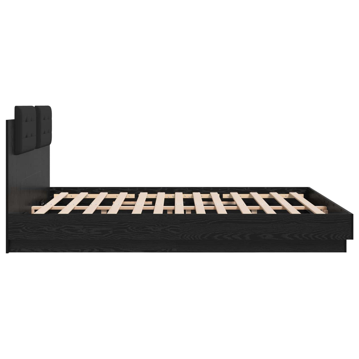 vidaXL Κρεβάτι με Κεφαλάρι Μαύρη Οξυά 180 x 200 cm Επεξεργασμένο ξύλο