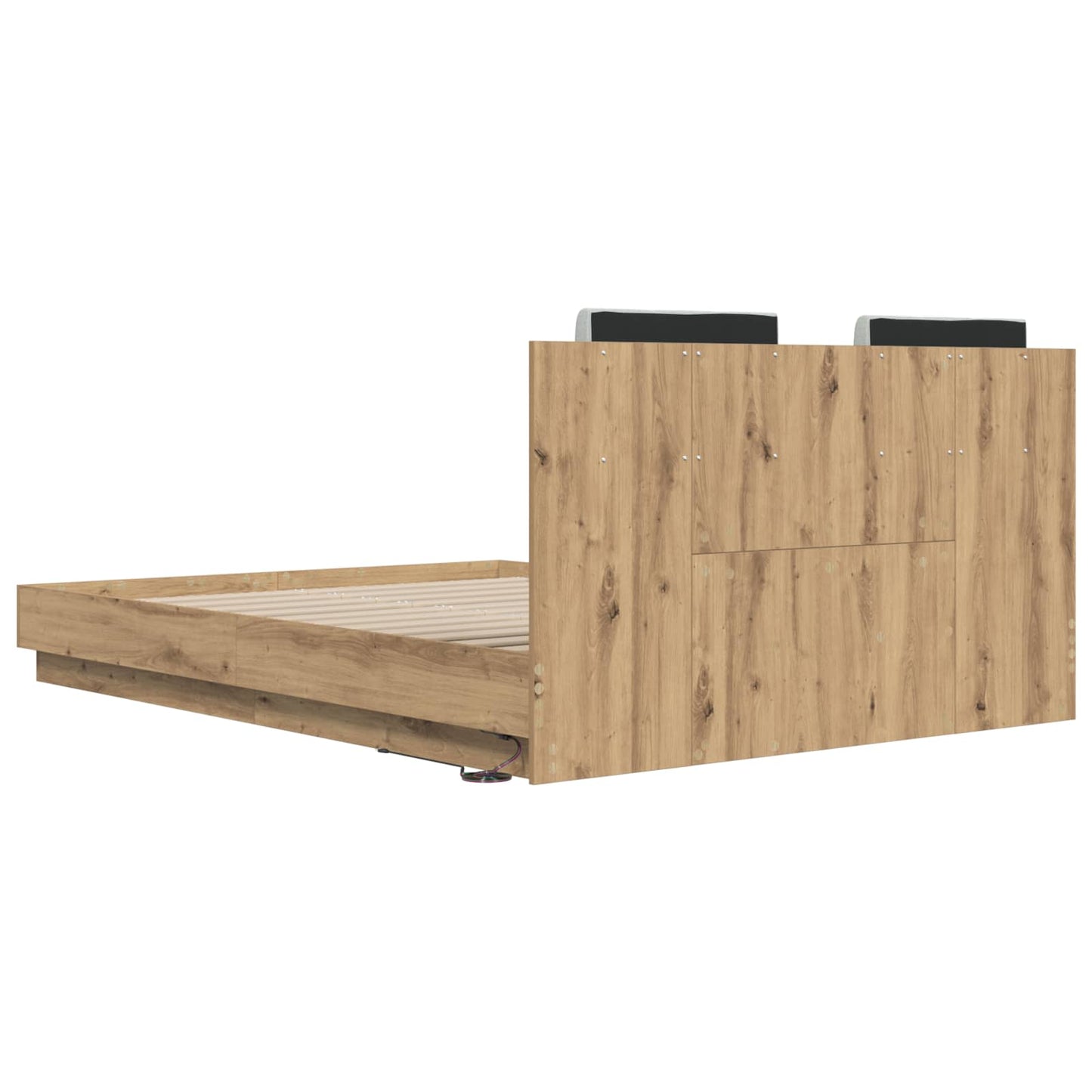 vidaXL Κρεβάτι με Κεφαλάρι Artisan Oak 160 x 200 cm Επεξεργασμένο ξύλο