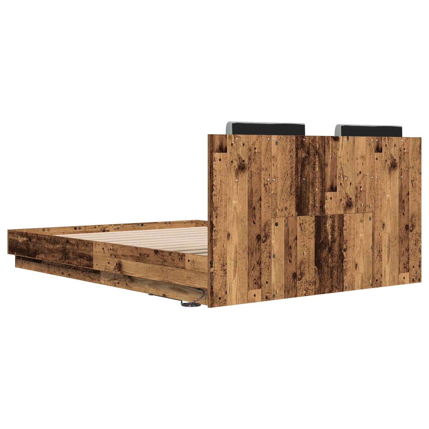 vidaXL Κρεβάτι με Κεφαλάρι Παλιό Ξύλο 150 x 200 cm Επεξεργασμένο ξύλο
