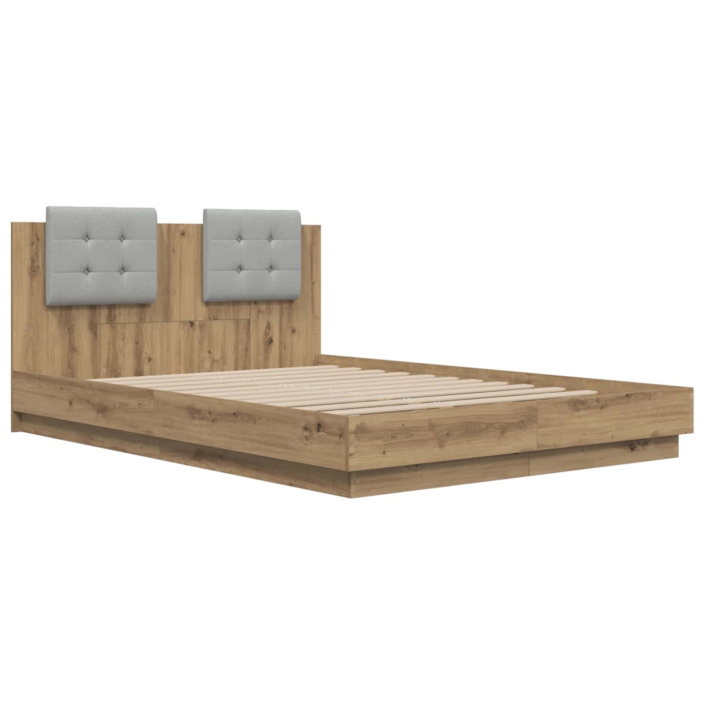 vidaXL Κρεβάτι με Κεφαλάρι Artisan Oak 140 x 200 cm Επεξεργασμένο ξύλο