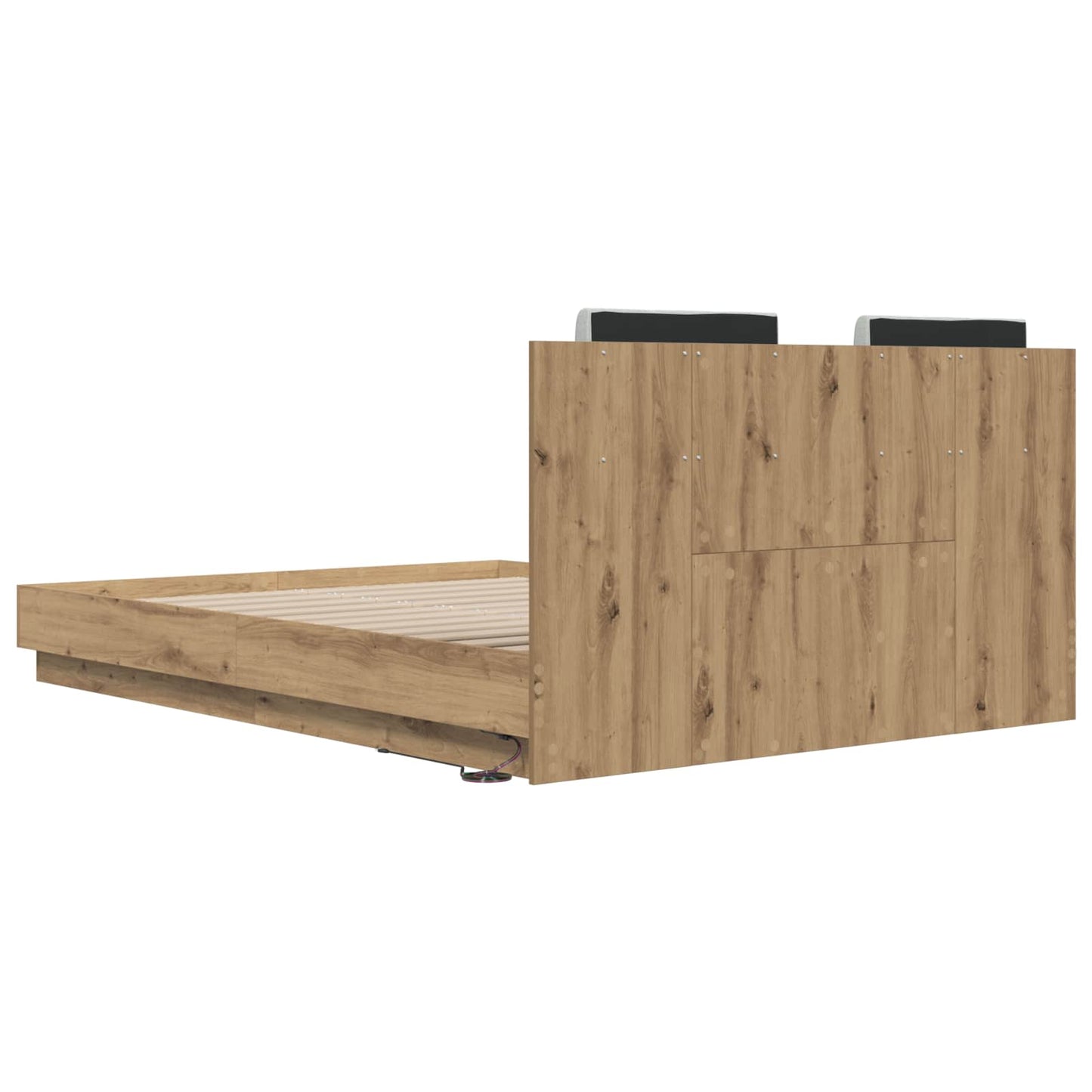 vidaXL Κρεβάτι με Κεφαλάρι Artisan Oak 140 x 200 cm Επεξεργασμένο ξύλο