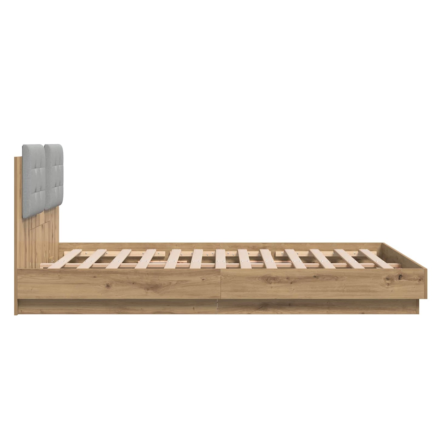 vidaXL Κρεβάτι με Κεφαλάρι Artisan Oak 140 x 200 cm Επεξεργασμένο ξύλο