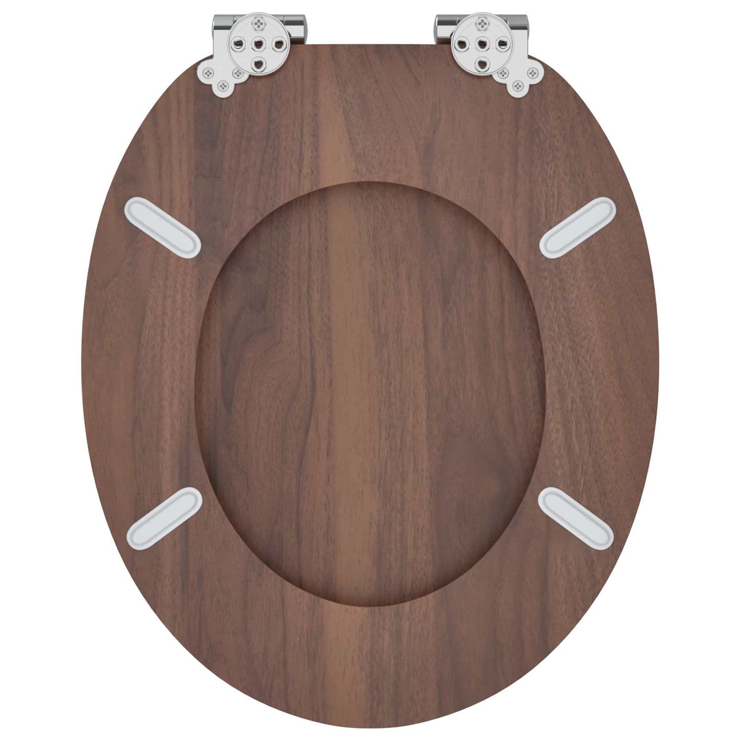 vidaXL Μαλακή κλειστή λεκάνη 2 τεμ. Καφέ 44 x 38 εκ. Πίνακας MDF