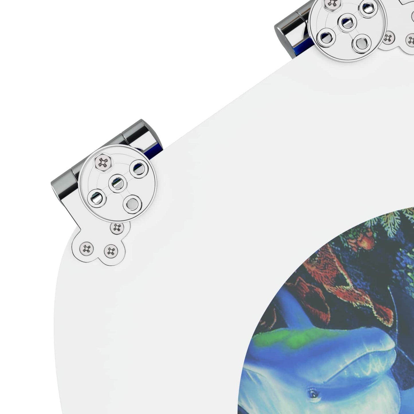 vidaXL Μαλακή κλειστή λεκάνη 2 τεμ. Μπλε 44 x 38 εκ. Πίνακας MDF