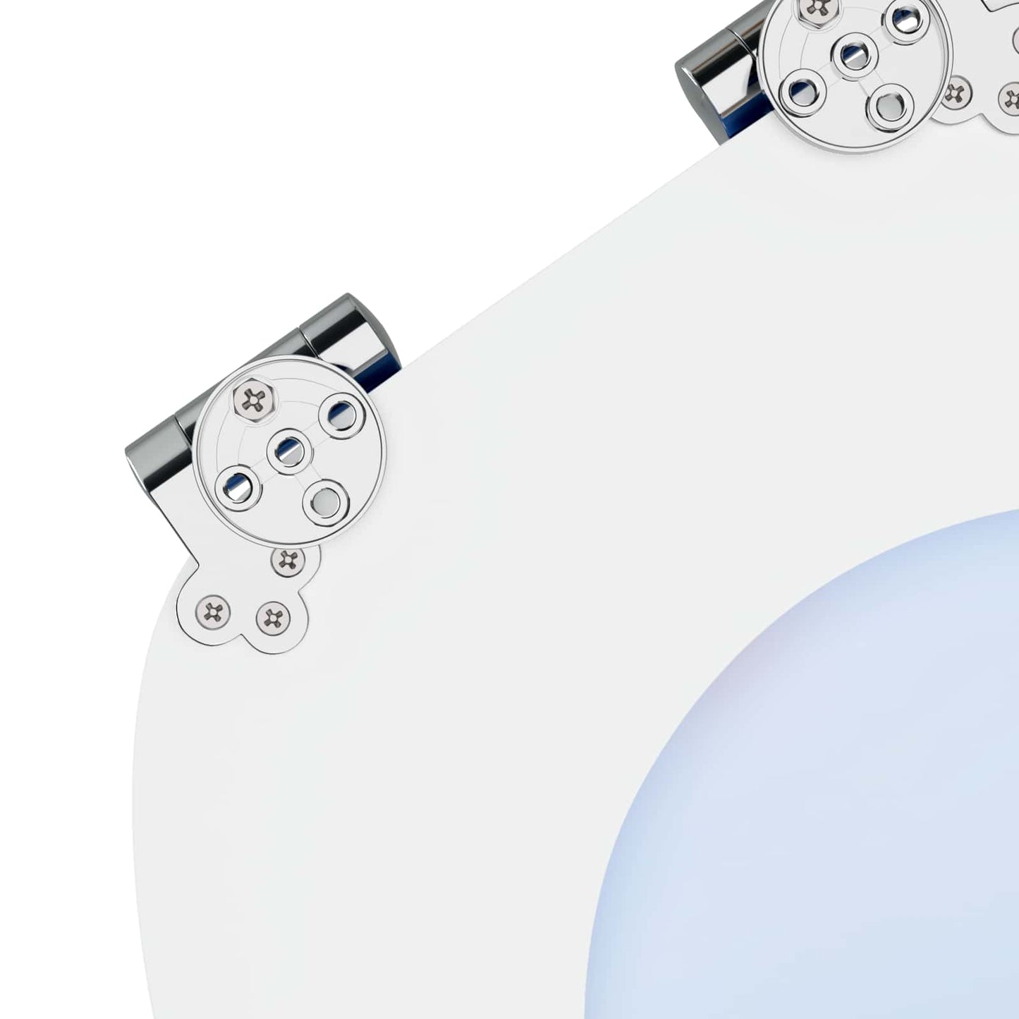 vidaXL Μαλακή κλειστή λεκάνη 2 τεμ. Μπλε 44 x 38 εκ. Πίνακας MDF
