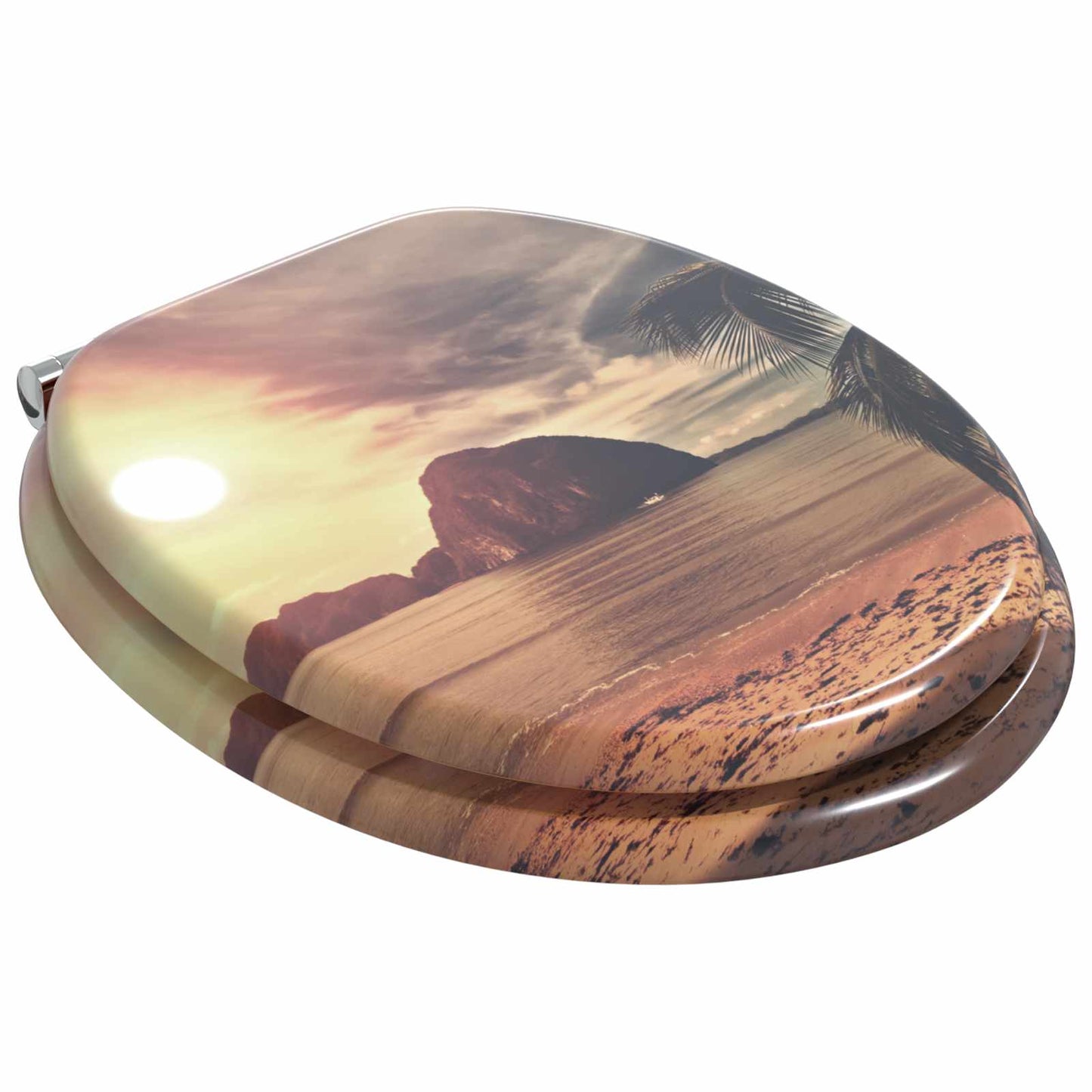 vidaXL Μαλακή κλειστή λεκάνη 2 pcs Πορτοκαλί 44 x 38 εκ. Πίνακας MDF