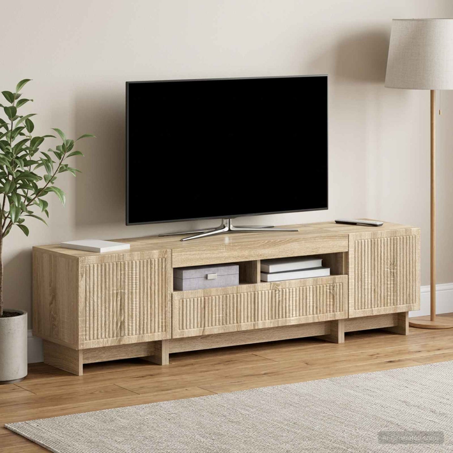 vidaXL 5 Τεμάχια LED Τηλεοπτικού Ντουλαπιού Sonoma Δρυς