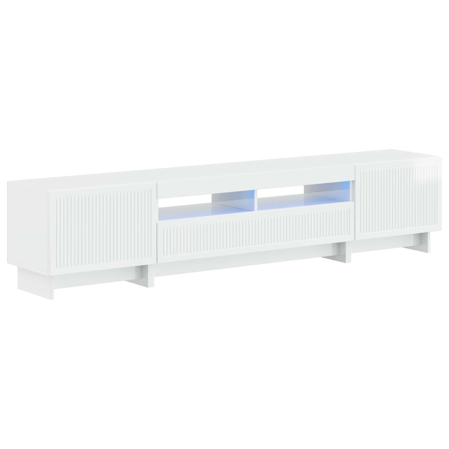 vidaXL 5 Τεμάχια LED Τηλεοπτικού Ντουλαπιού Γυαλιστερό Λευκό