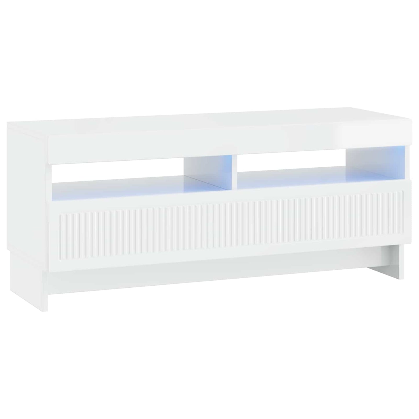 vidaXL 5 Τεμάχια LED Τηλεοπτικού Ντουλαπιού Γυαλιστερό Λευκό