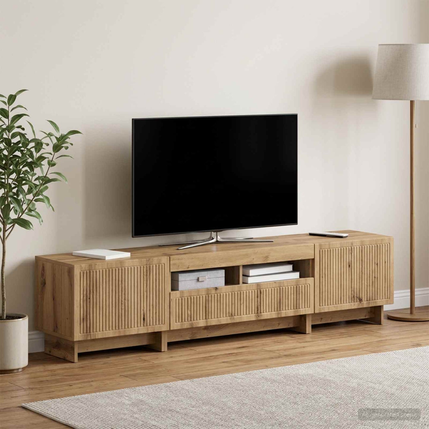 vidaXL 5 Τεμάχια LED Τηλεοπτικού Ντουλαπιού Artisan Δρυς