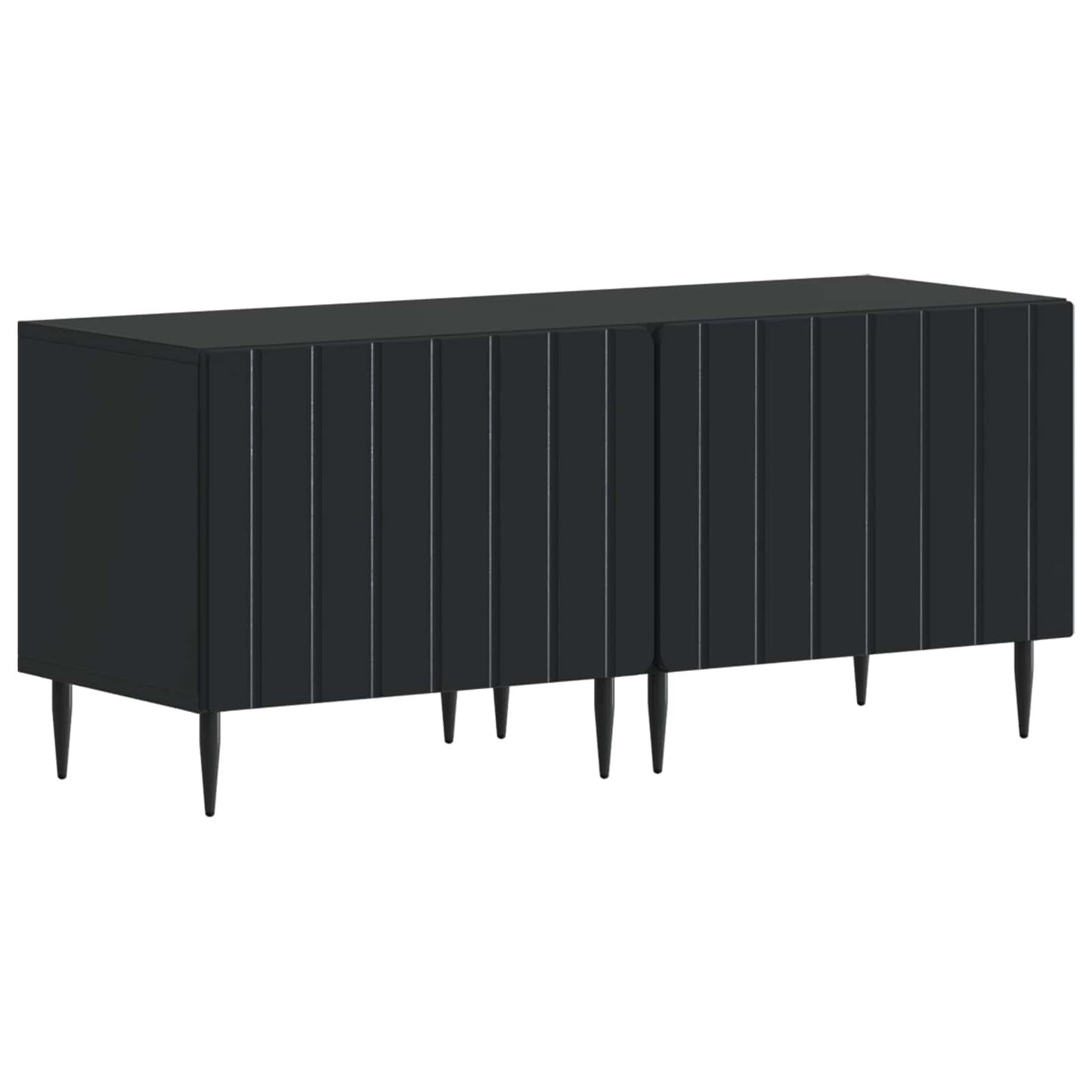 vidaXL 5 Τεμάχια LED Τηλεοπτικού Ντουλαπιού Μαύρο Επεξεργασμένο Ξύλο