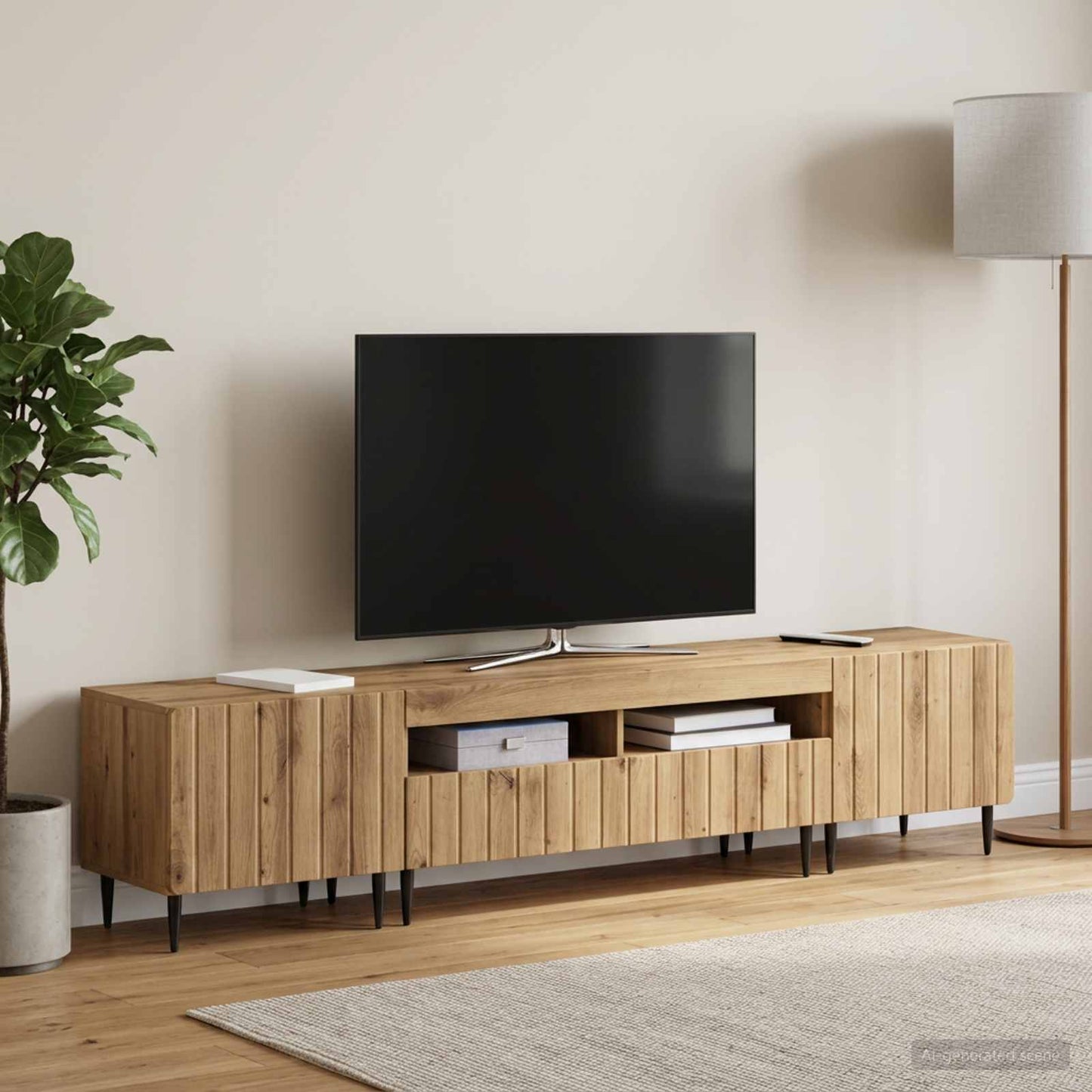 vidaXL 5 Τεμάχια LED Τηλεοπτικού Ντουλαπιού Artisan Δρυς