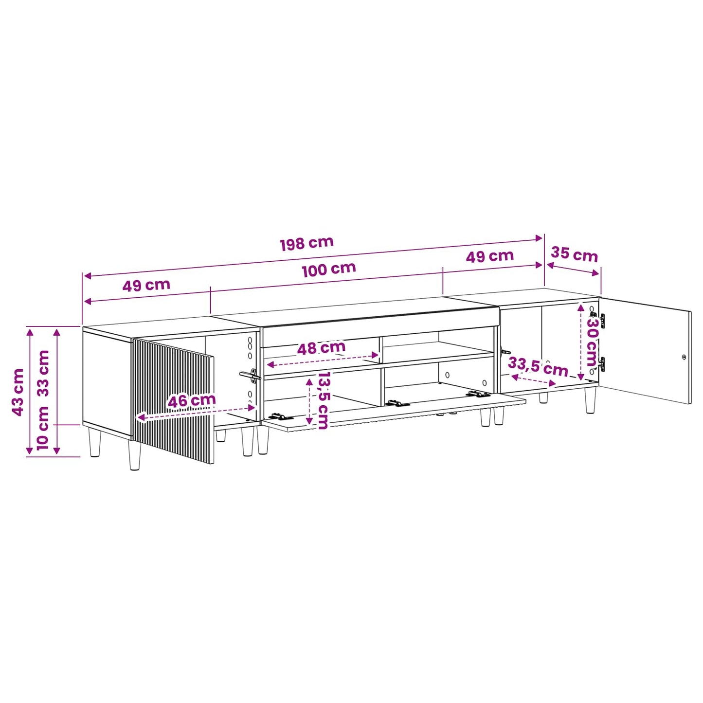 vidaXL 5 Τεμάχια LED Τηλεοπτικού Ντουλαπιού Artisan Δρυς