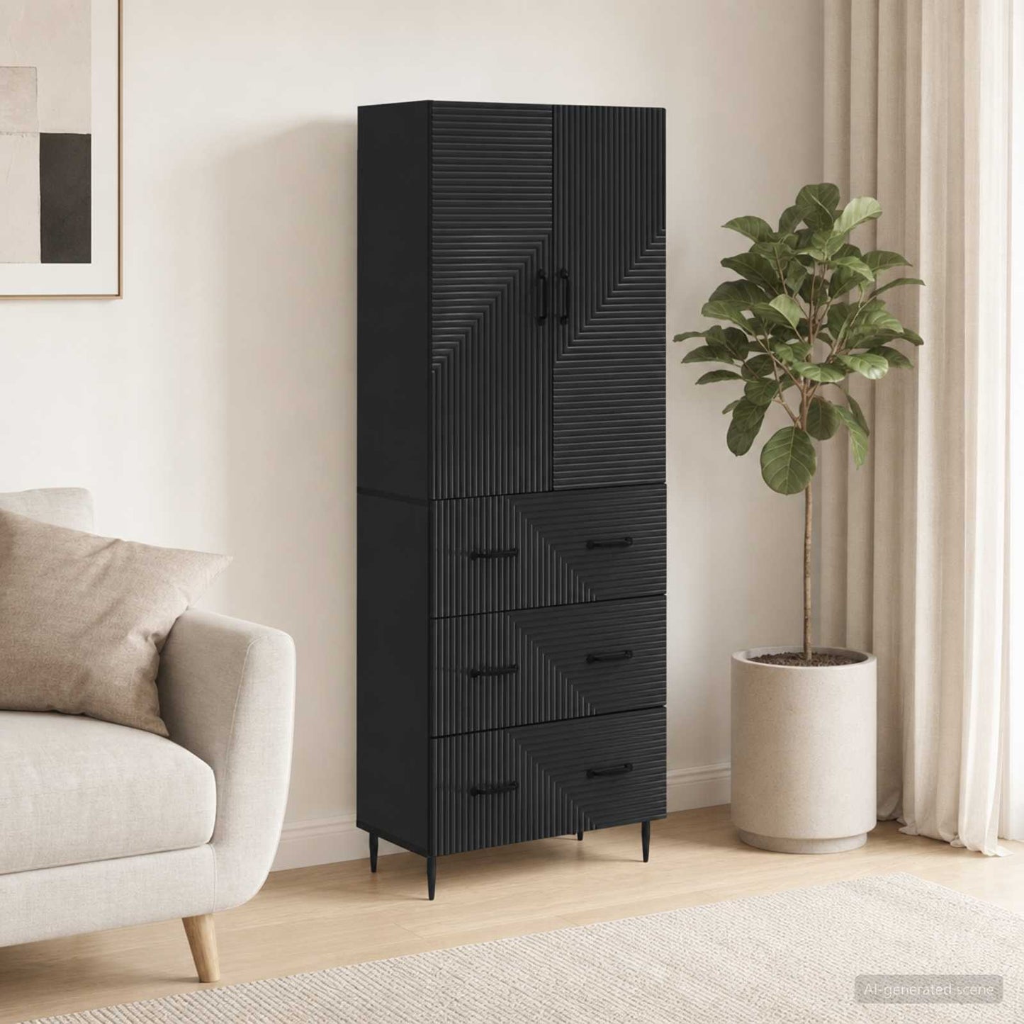 vidaXL Σέτ Ντουλαπιών 2 τμχ. 66 x 34,5 x 90 εκ Επεξεργασμένο Ξύλο