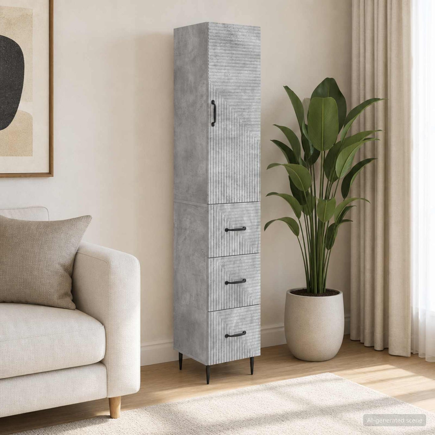 vidaXL Σέτ Ντουλαπιών 2 τμχ. 33 x 34,5 x 90 εκ Επεξεργασμένο Ξύλο
