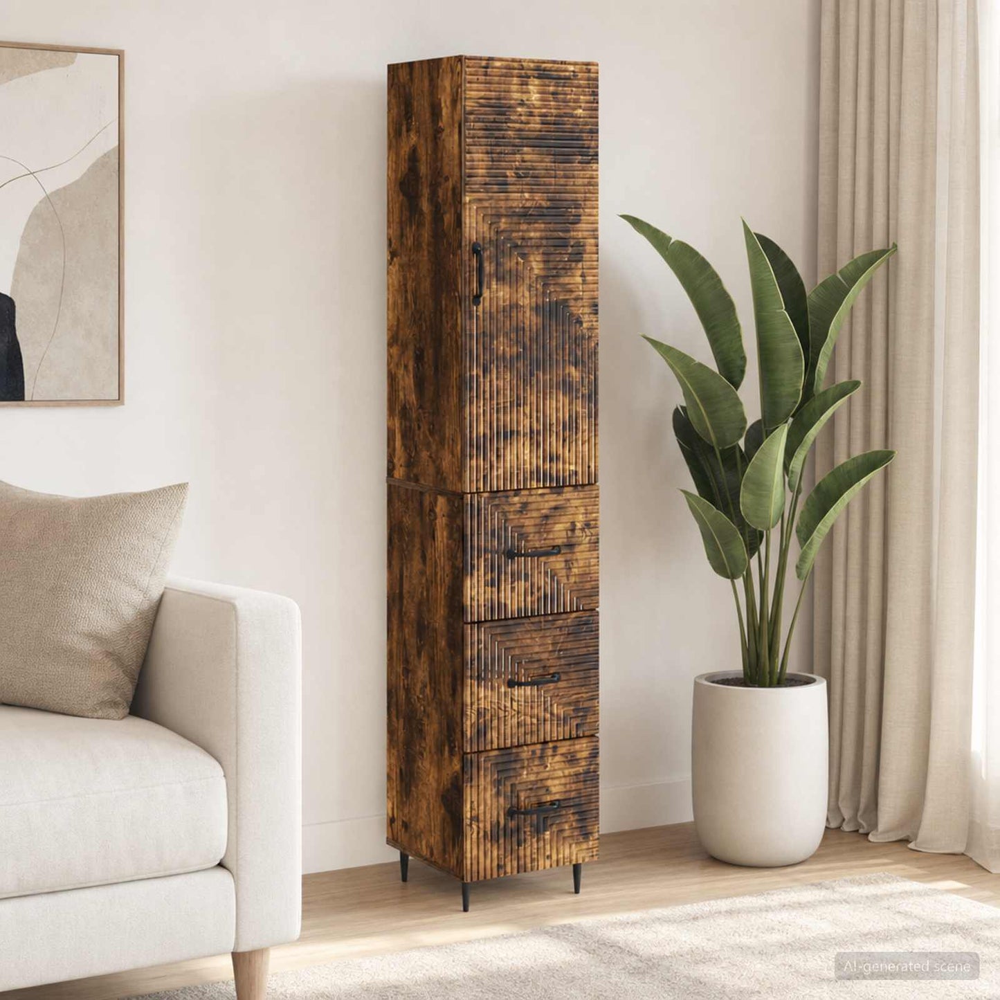 vidaXL Σέτ Ντουλαπιών 2 τμχ. 33 x 34,5 x 90 εκ Επεξεργασμένο Ξύλο