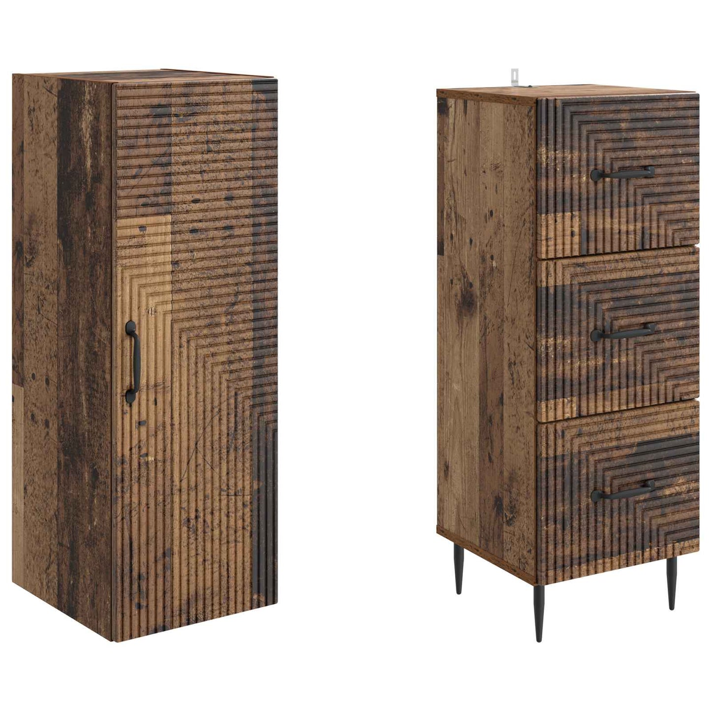 vidaXL Σέτ Ντουλαπιών 2 τμχ. 33 x 34,5 x 90 εκ Επεξεργασμένο Ξύλο