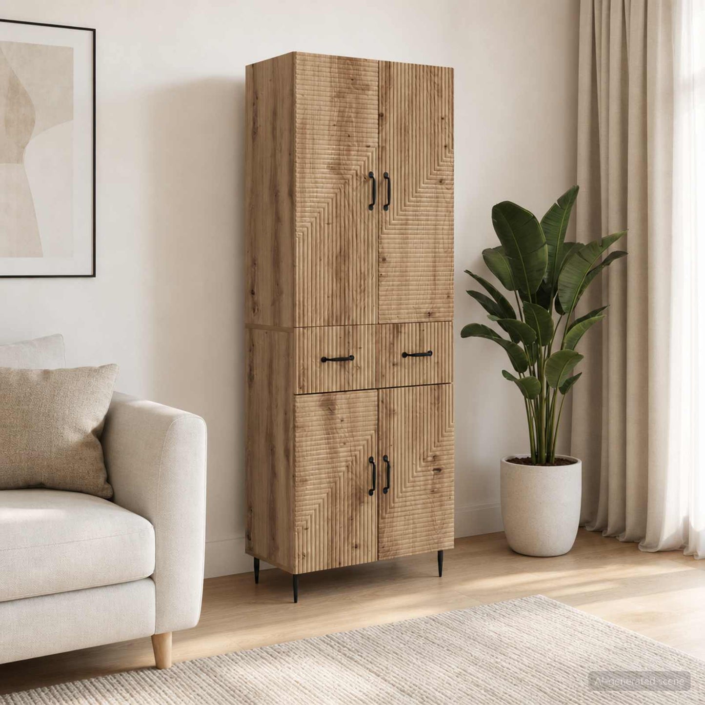 vidaXL Σέτ Ντουλαπιών 2 τμχ. Artisan Δρυς Επεξεργασμένο Ξύλο