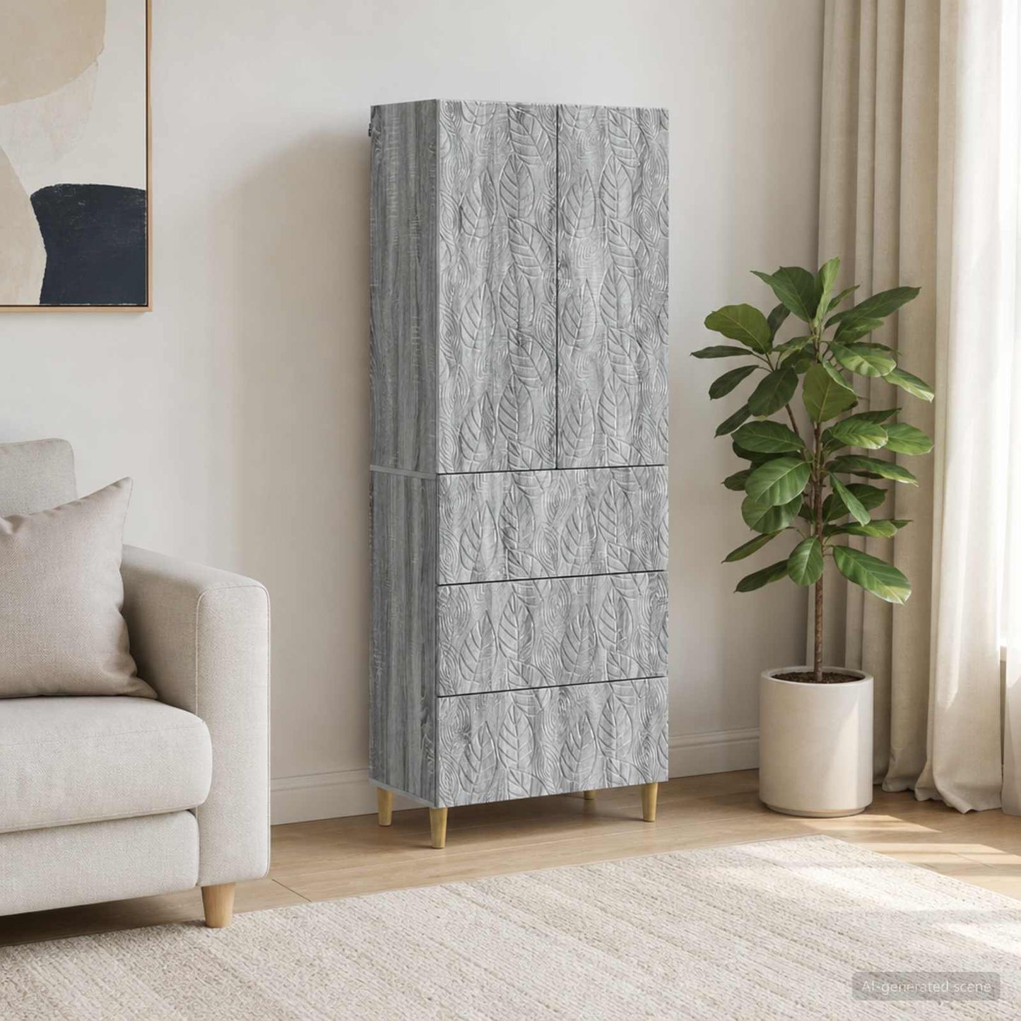 vidaXL Σέτ Ντουλαπιών 2 τμχ. 66 x 34,5 x 90 εκ Επεξεργασμένο Ξύλο