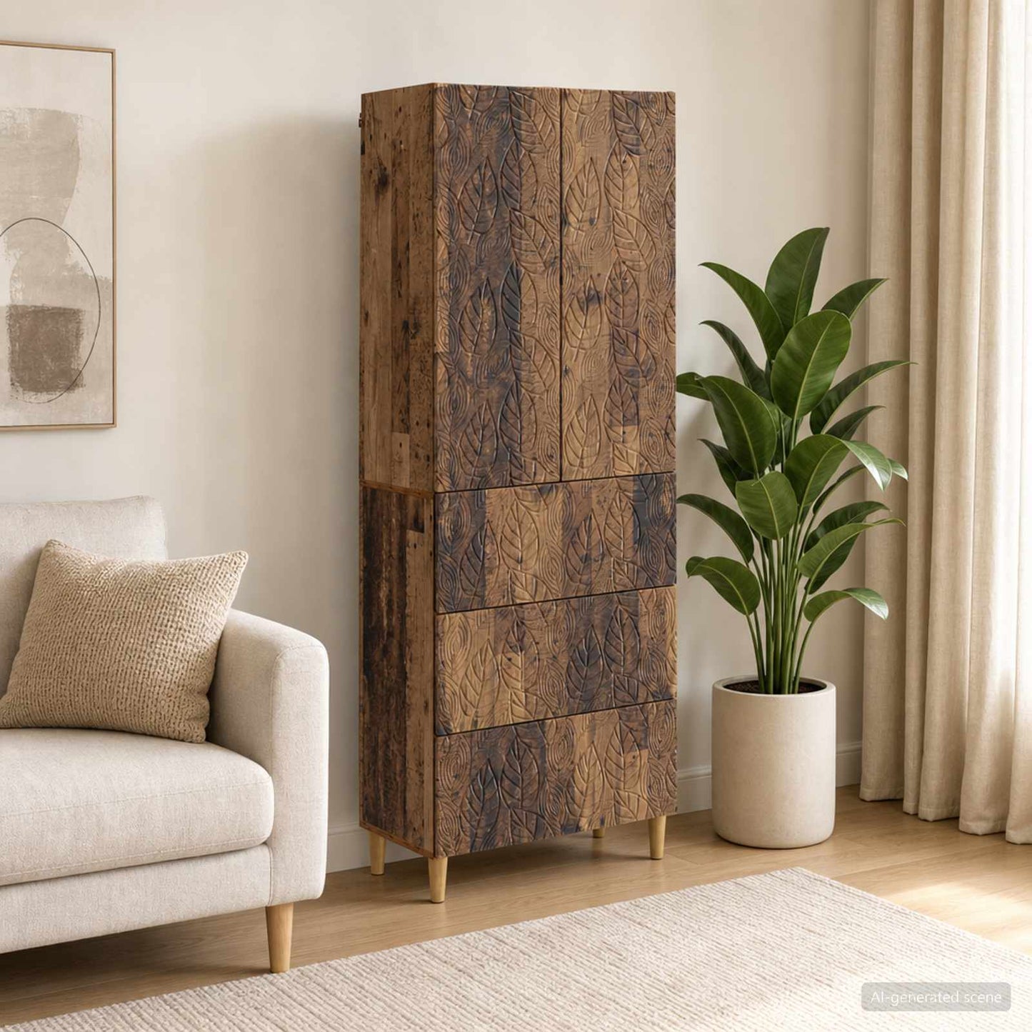 vidaXL Σέτ Ντουλαπιών 2 τμχ. 66 x 34,5 x 90 εκ Επεξεργασμένο Ξύλο