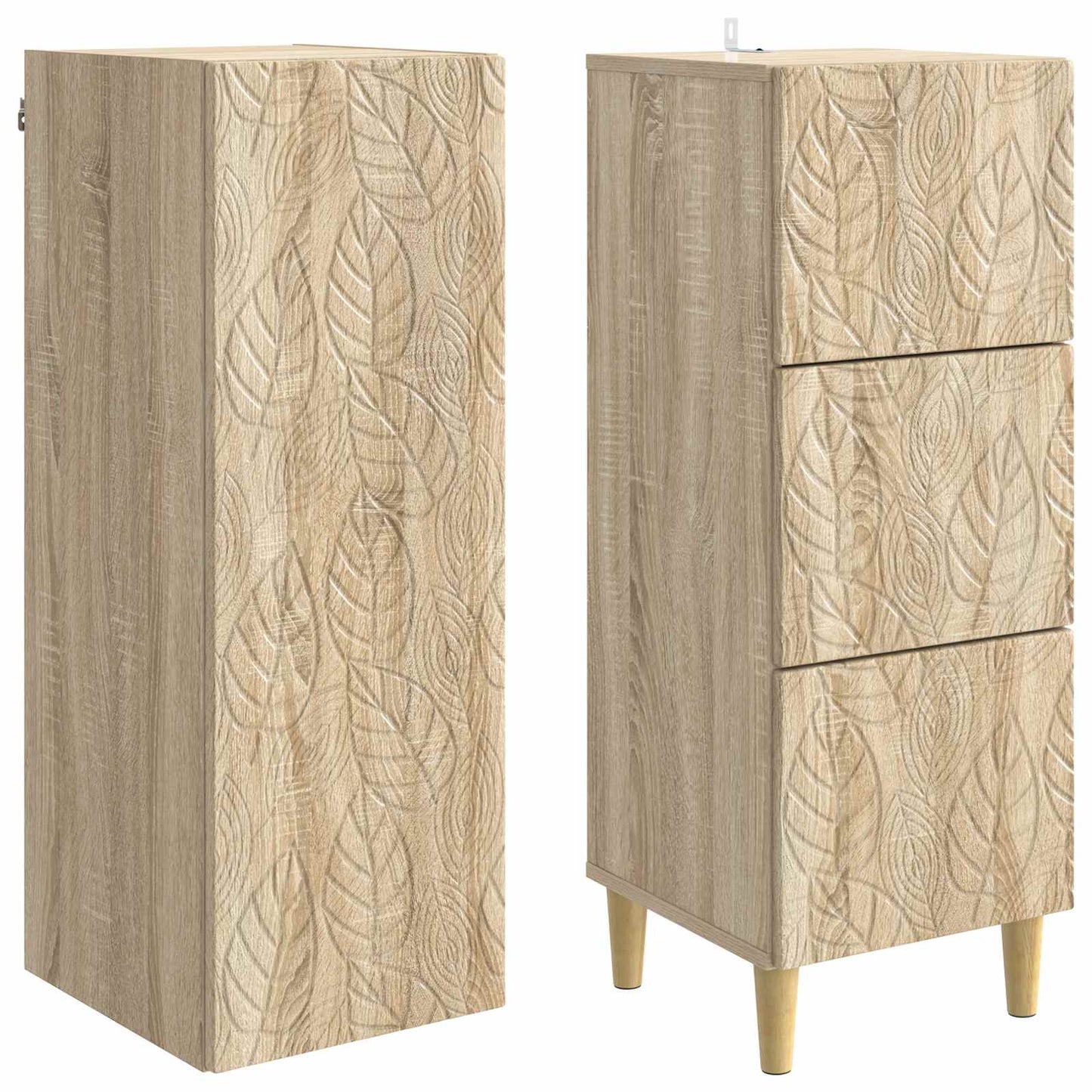 vidaXL Σέτ Ντουλαπιών 2 τμχ. 33 x 34,5 x 90 εκ Επεξεργασμένο Ξύλο
