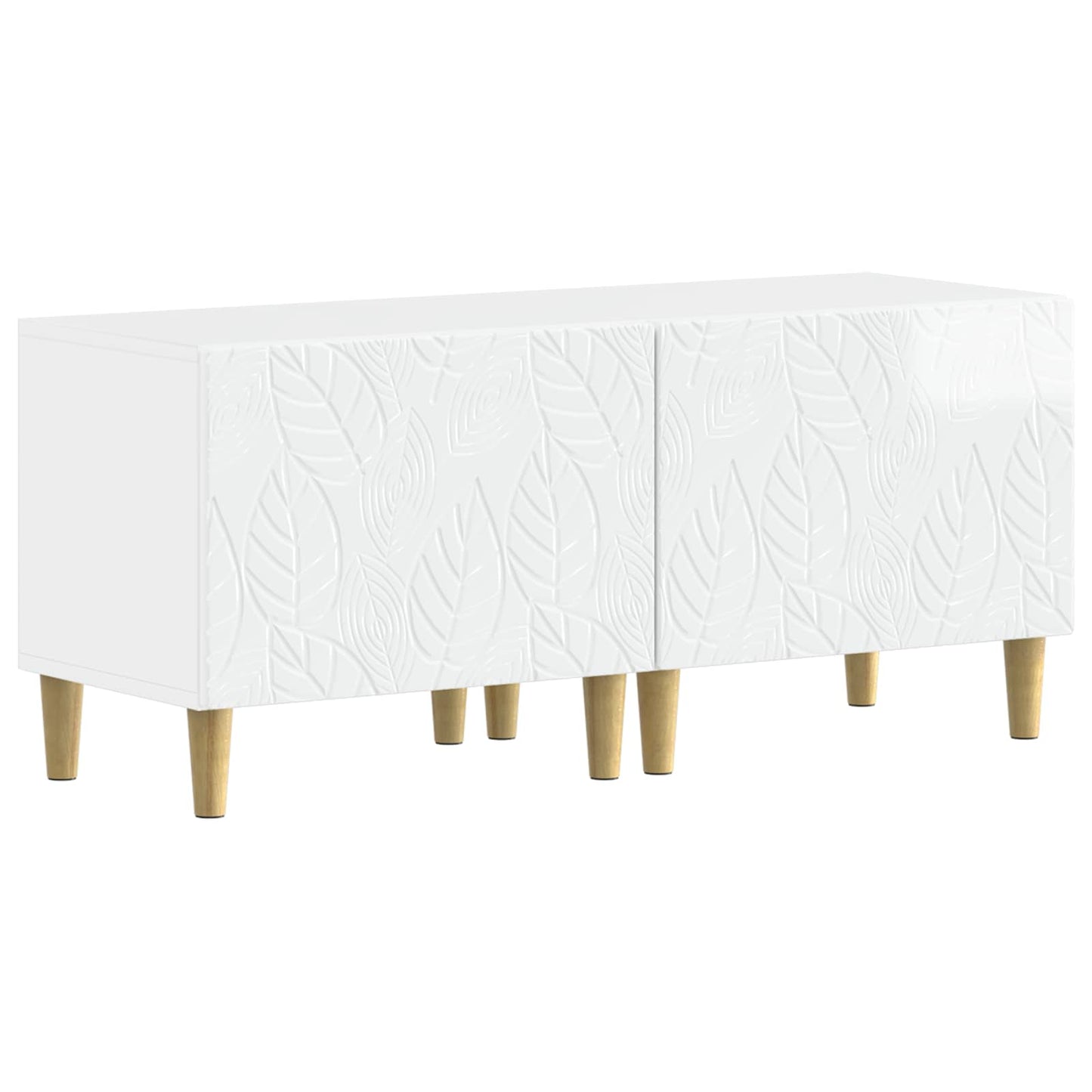 vidaXL 3 Τεμάχια LED Τηλεοπτική Ντουλάπα DELFT Γυαλιστερό Λευκό