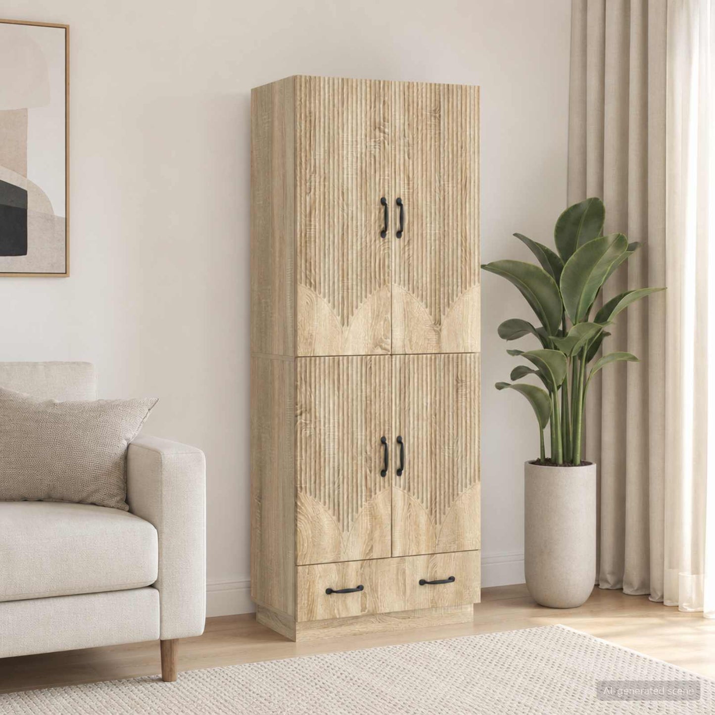 vidaXL Σέτ Ντουλαπιών 2 τμχ. Sonoma Δρυς Επεξεργασμένο Ξύλο