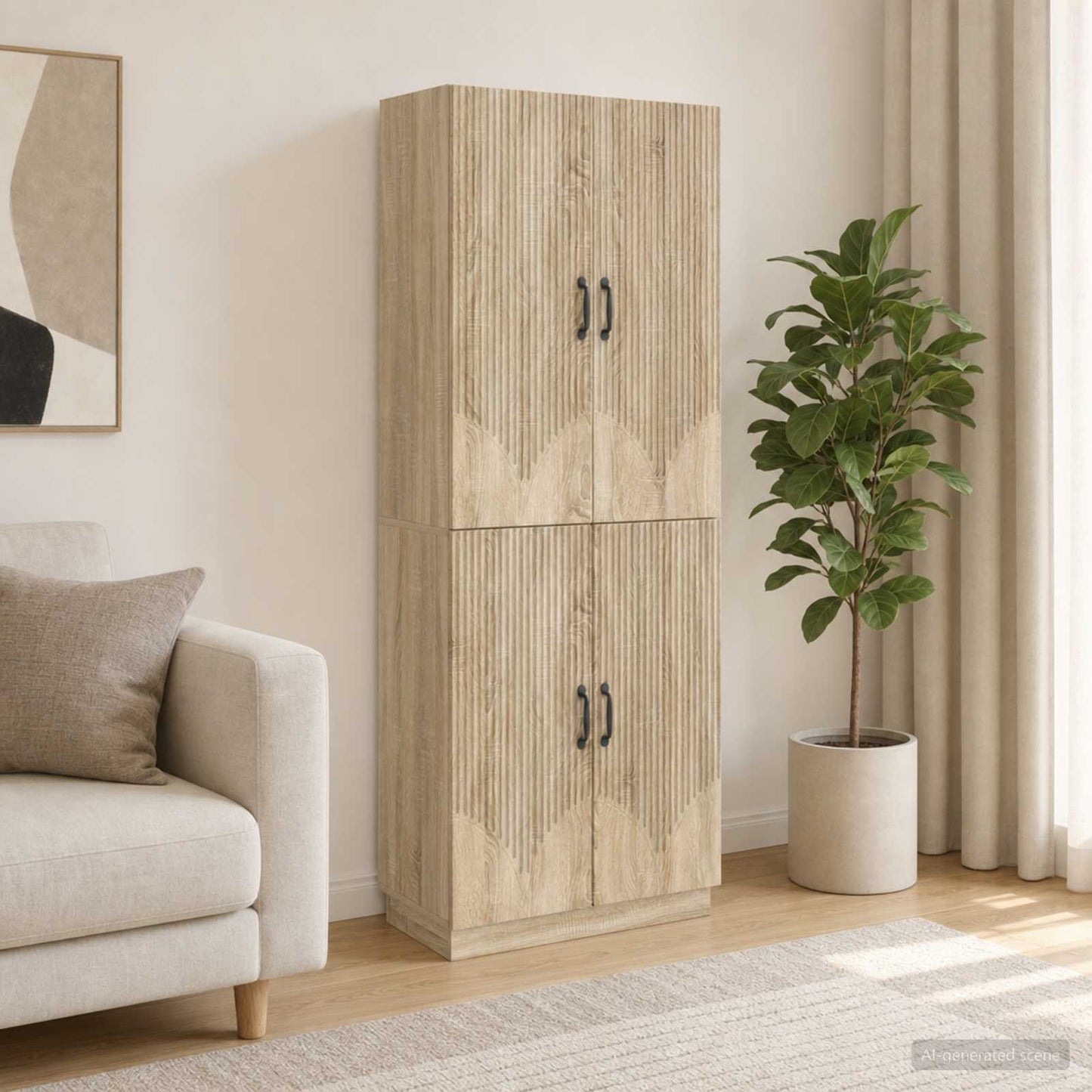 vidaXL Σέτ Ντουλαπιών 2 τμχ. Sonoma Δρυς Επεξεργασμένο Ξύλο