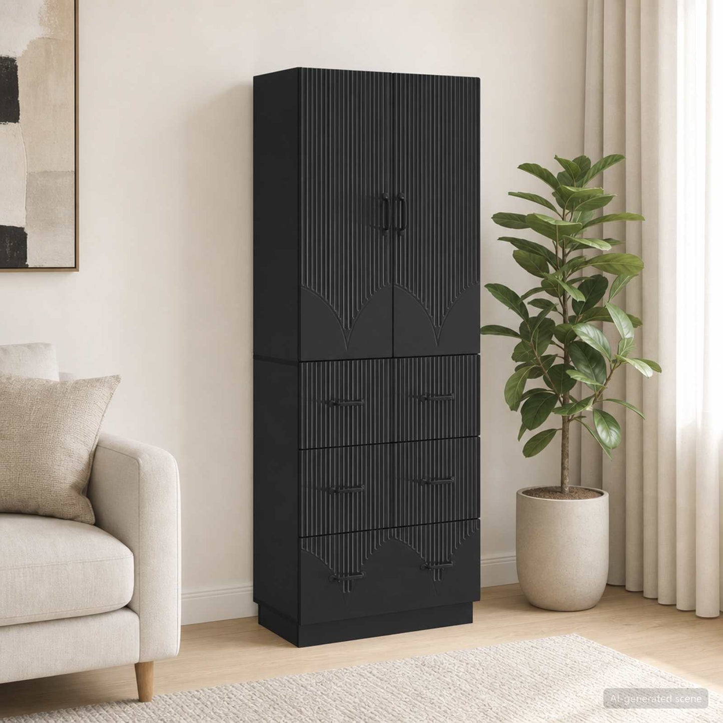 vidaXL Σέτ Ντουλαπιών 2 τμχ. 66 x 34,5 x 87 εκ. Επεξεργασμένο Ξύλο