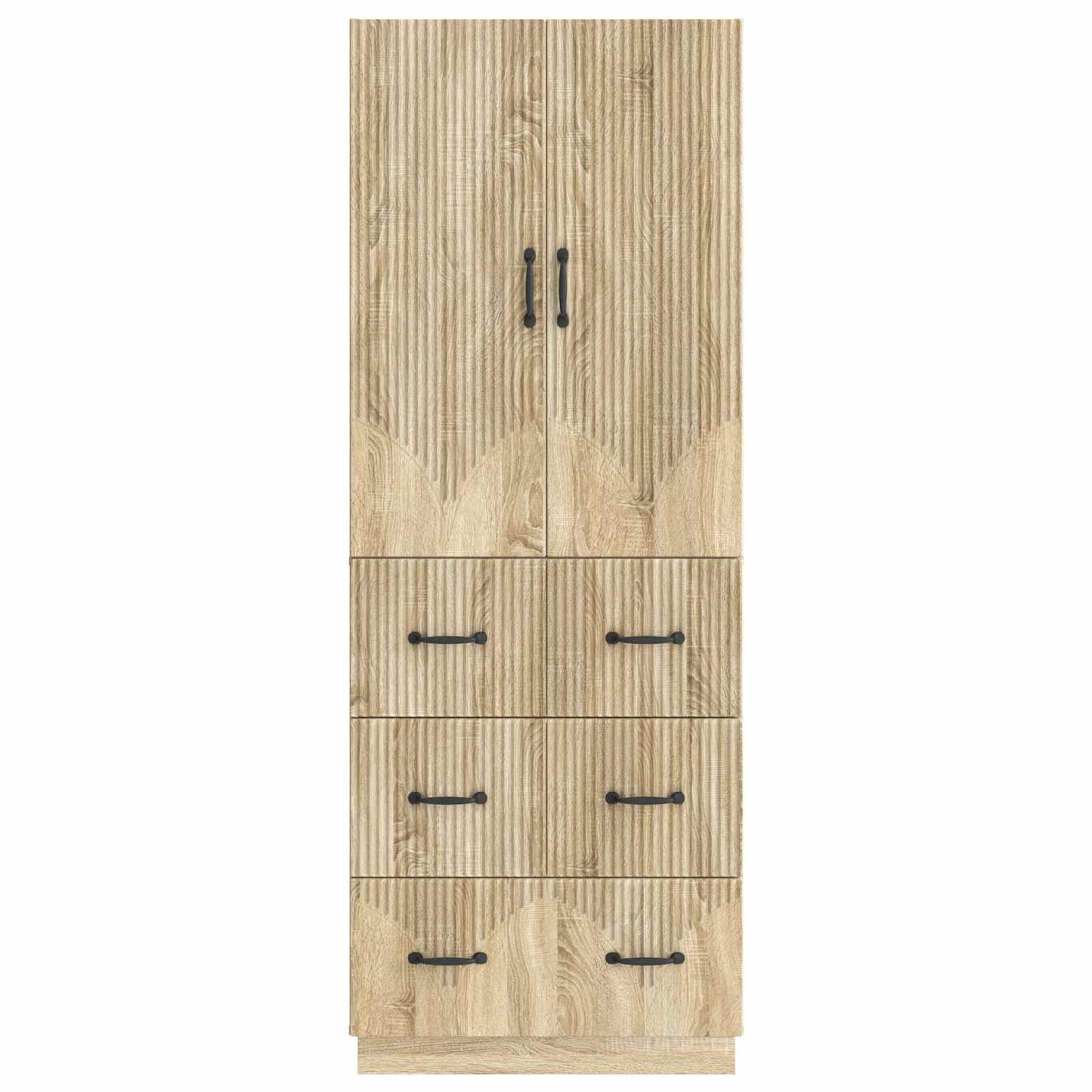 vidaXL Σέτ Ντουλαπιών 2 τμχ. 66 x 34,5 x 87 εκ. Επεξεργασμένο Ξύλο