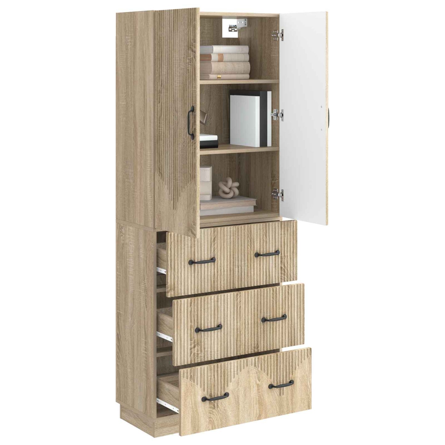vidaXL Σέτ Ντουλαπιών 2 τμχ. 66 x 34,5 x 87 εκ. Επεξεργασμένο Ξύλο