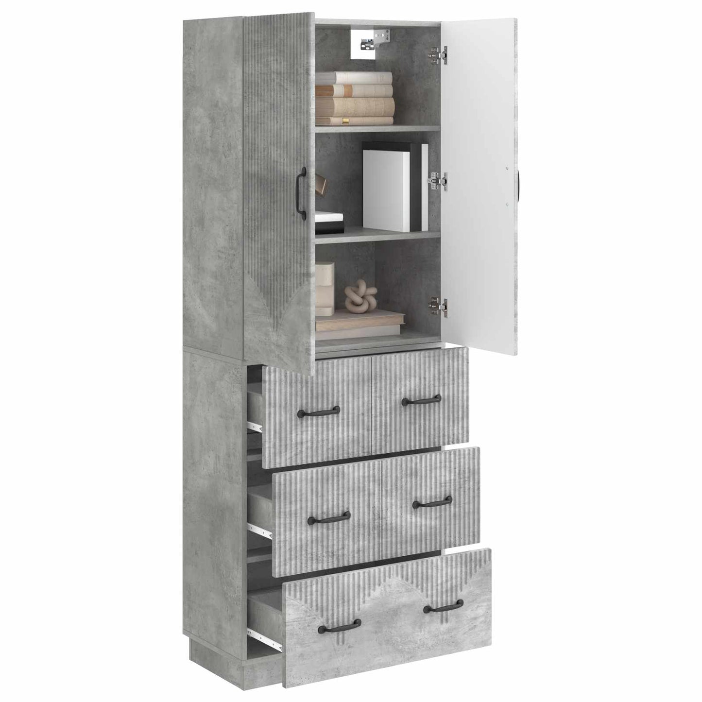 vidaXL Σέτ Ντουλαπιών 2 τμχ. 66 x 34,5 x 87 εκ. Επεξεργασμένο Ξύλο