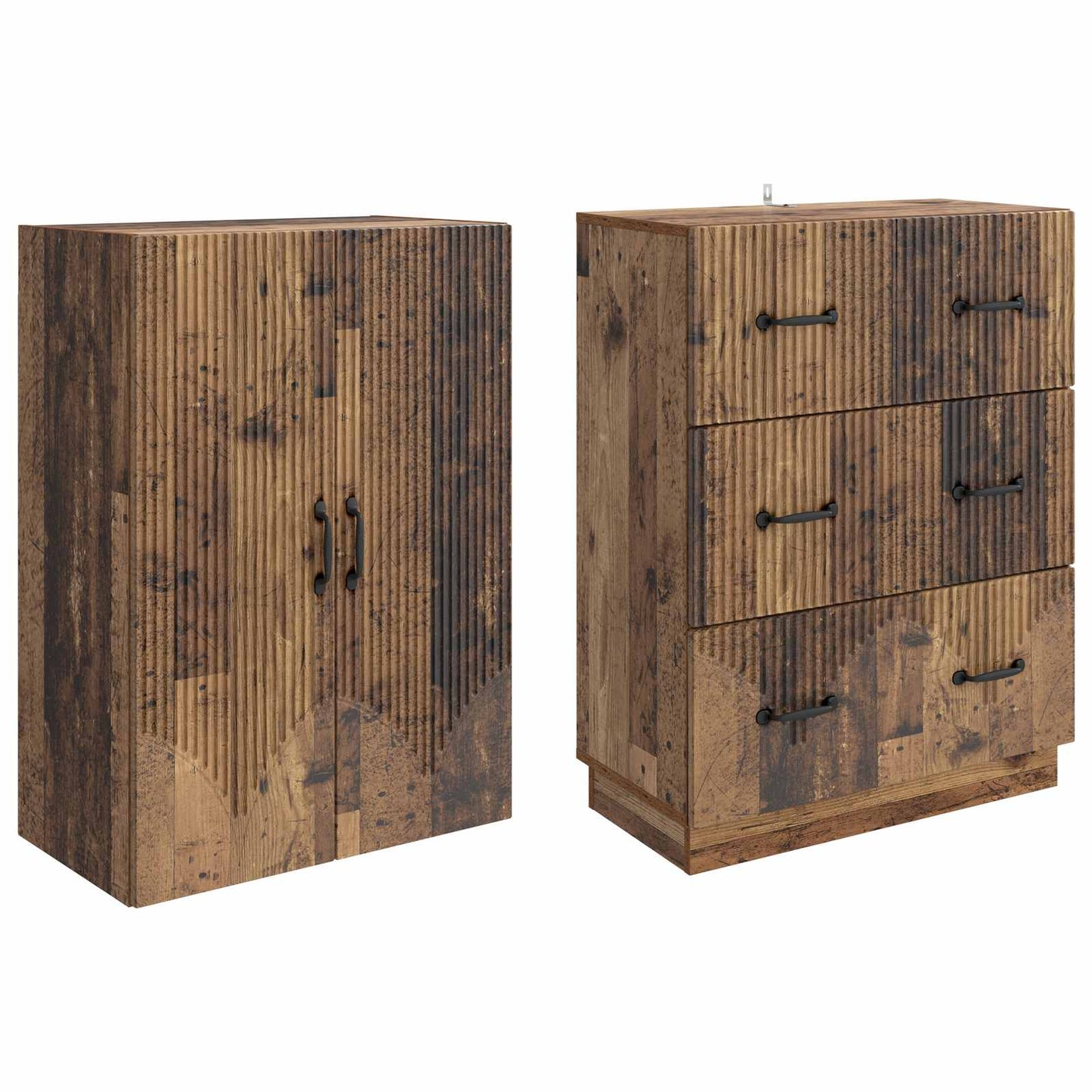 vidaXL Σέτ Ντουλαπιών 2 pcs Παλαιωμένο ξύλο 66 x 34,5 x 87 εκ.