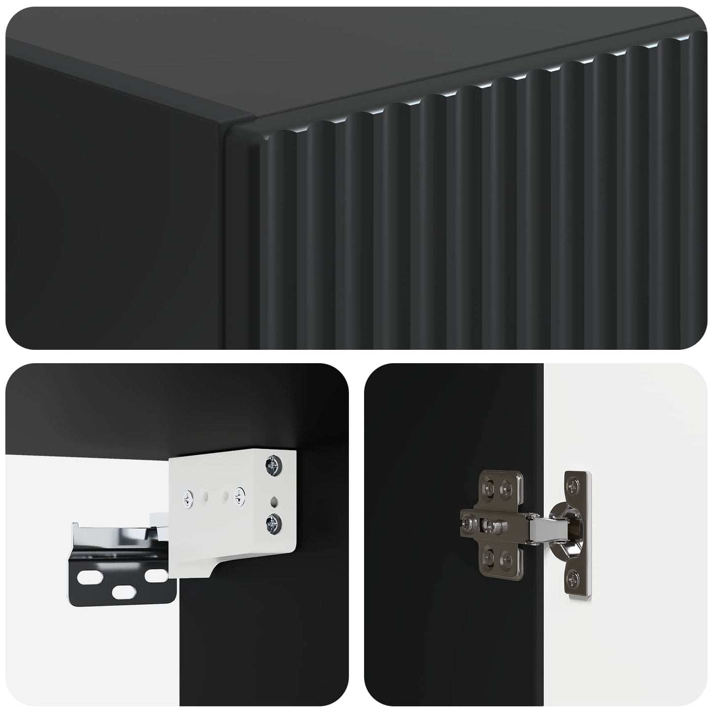 vidaXL Σέτ Ντουλαπιών 2 pcs Μαύρο 33 x 34,5 x 87 εκ.