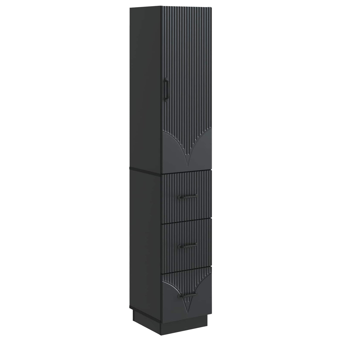 vidaXL Σέτ Ντουλαπιών 2 pcs Μαύρο 33 x 34,5 x 87 εκ.