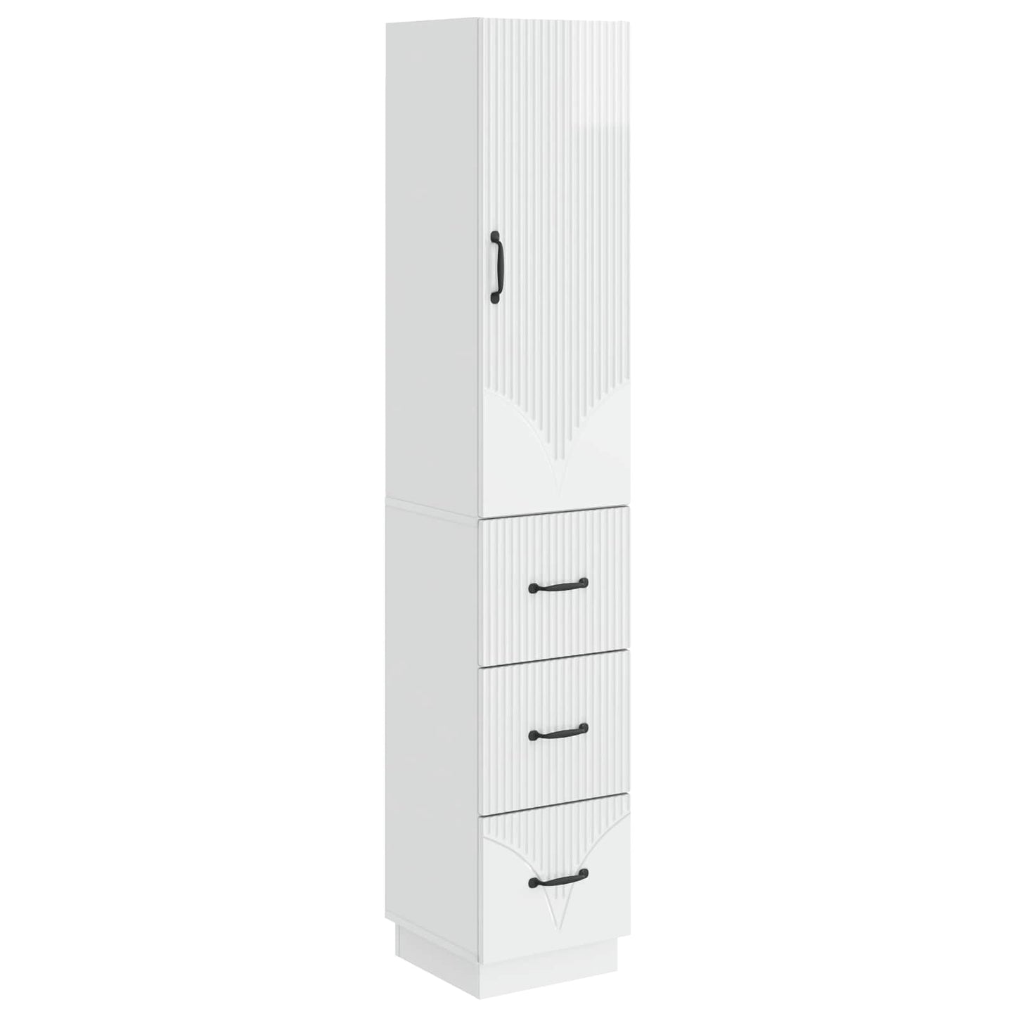 vidaXL Σέτ Ντουλαπιών 2 pcs Γυαλιστερό Λευκό 33 x 34,5 x 87 εκ.